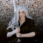 Product image Geralt of Rivia Silver Sword Replica with Sheath for Witcher Fans