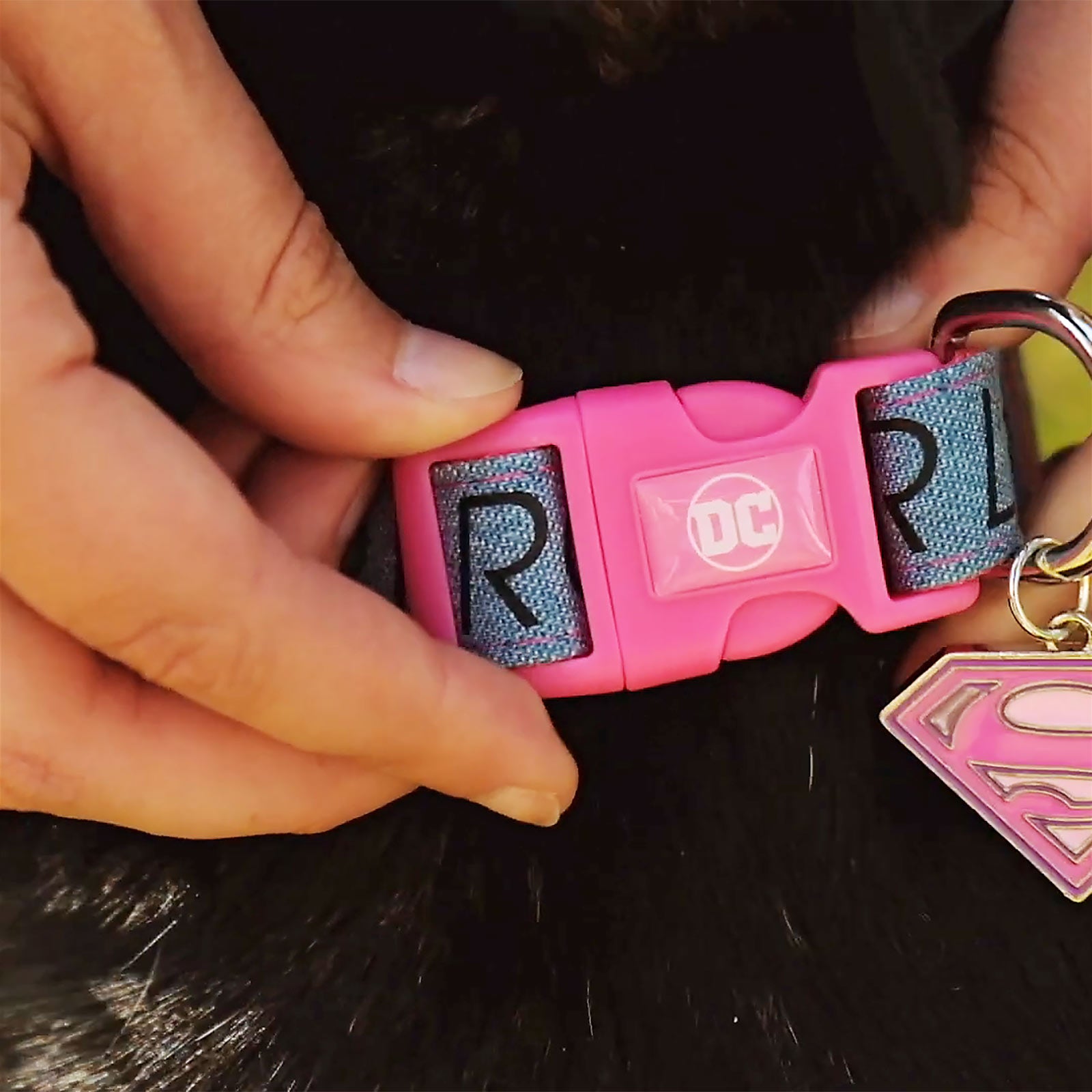 Product image Supergirl Click-Collar for Dogs pink-blue