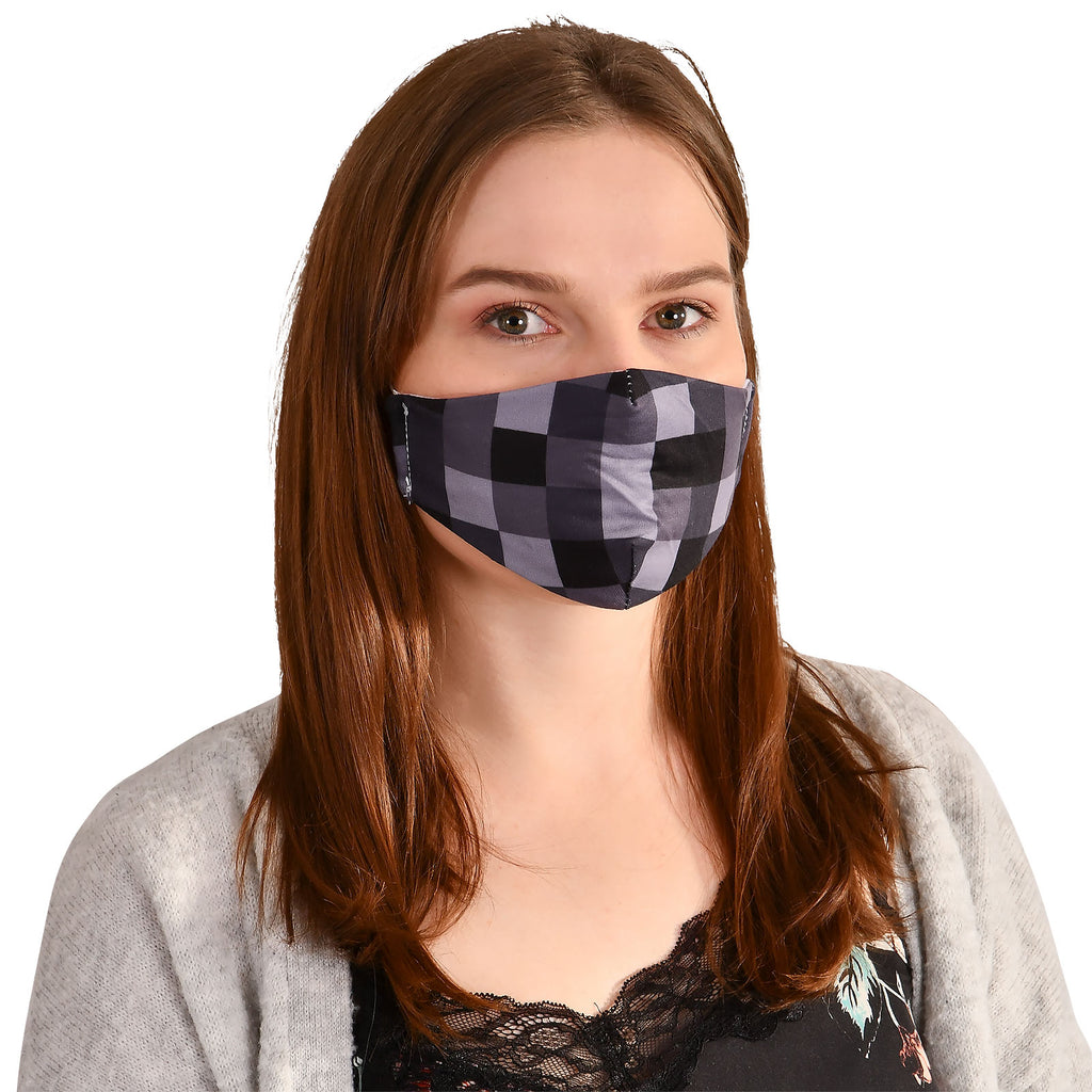 Product image Pixel face mask for Minecraft fans grey