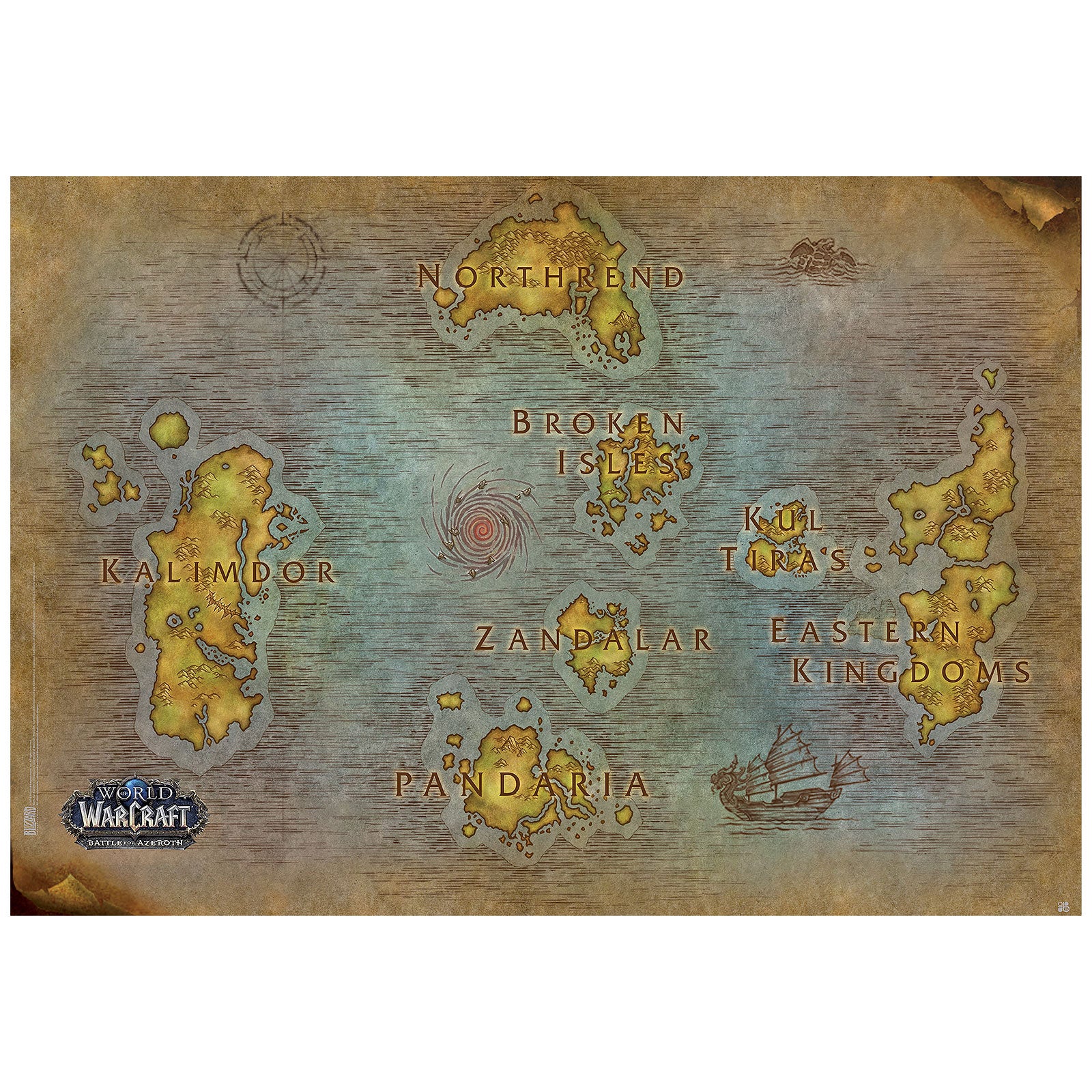Product image World of Warcraft - Map of Azeroth Maxi Poster