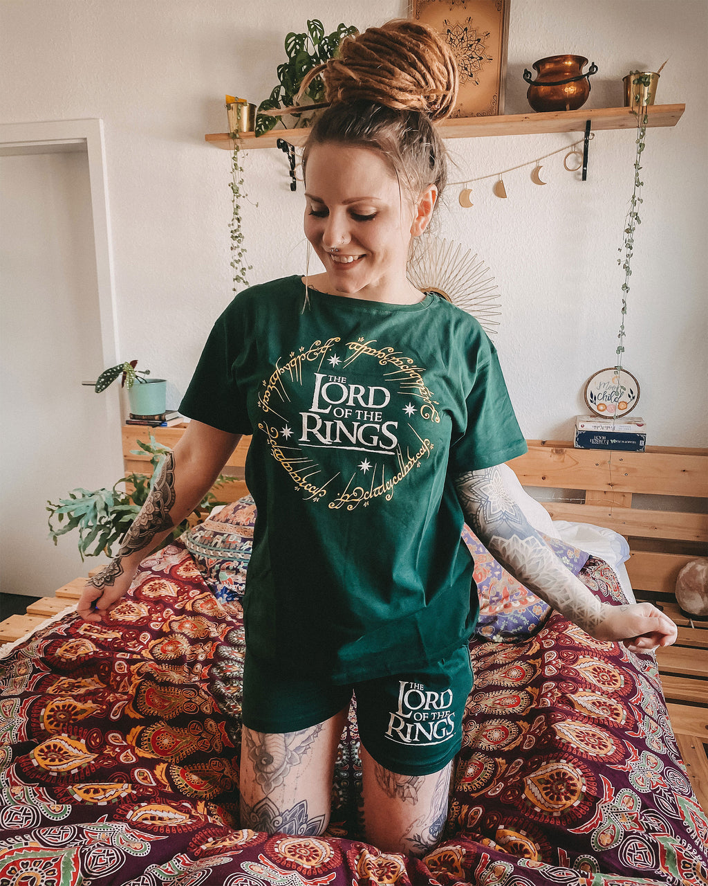 Product image The Lord of the Rings - The One Ring Pyjamas short women green
