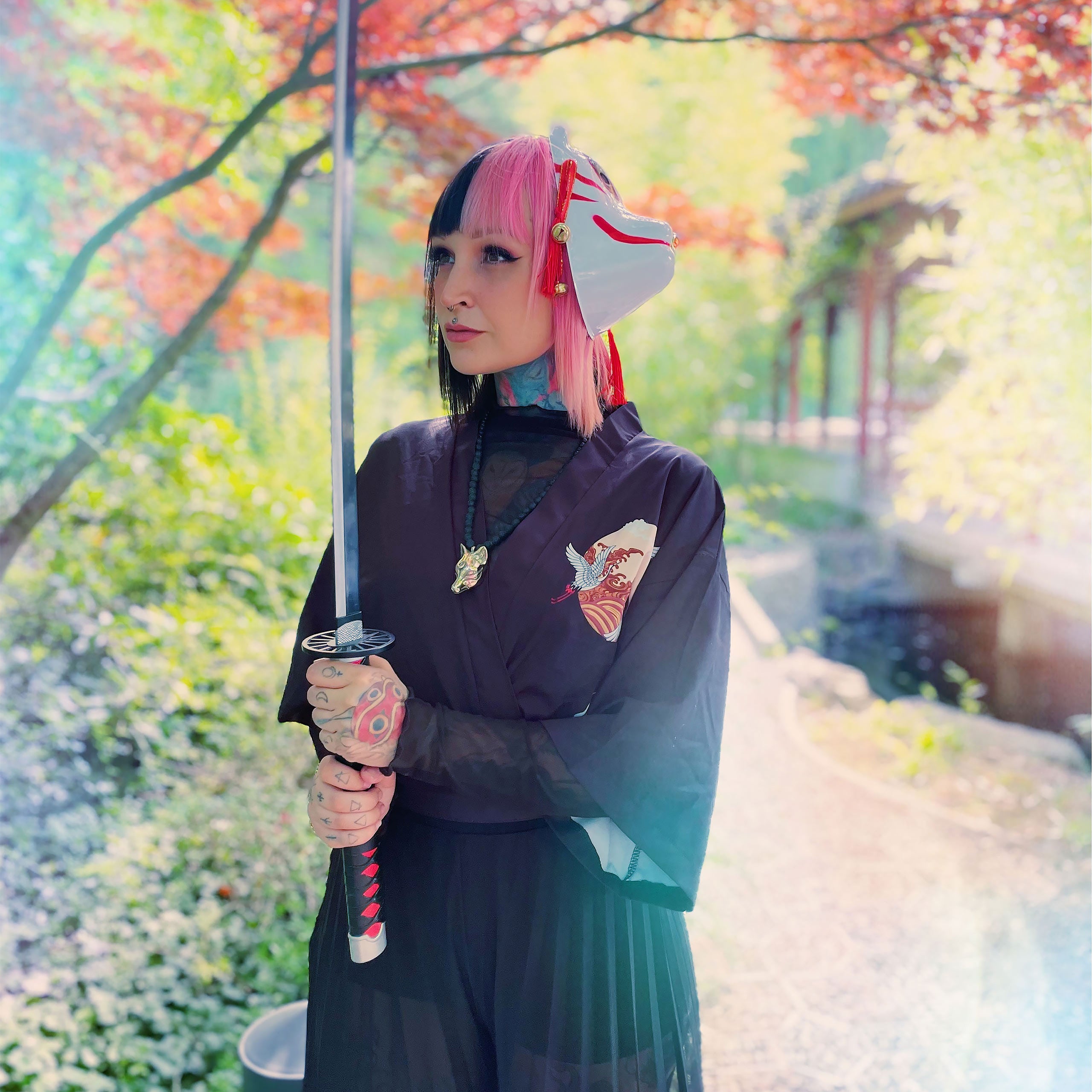 Product image Tanjiro Kamado Katana Replica with Scabbard for Demon Slayer Fans