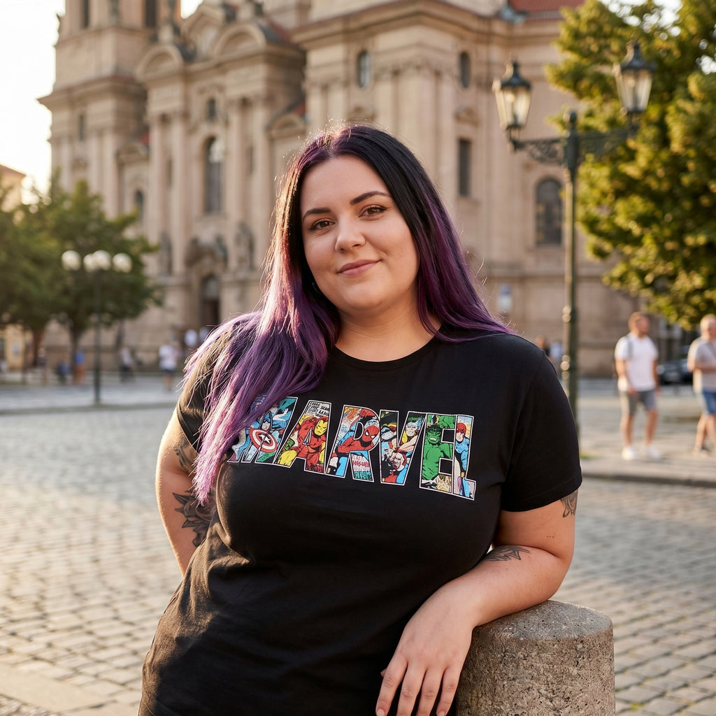 Product image Marvel - Comic Strip Logo T-Shirt black