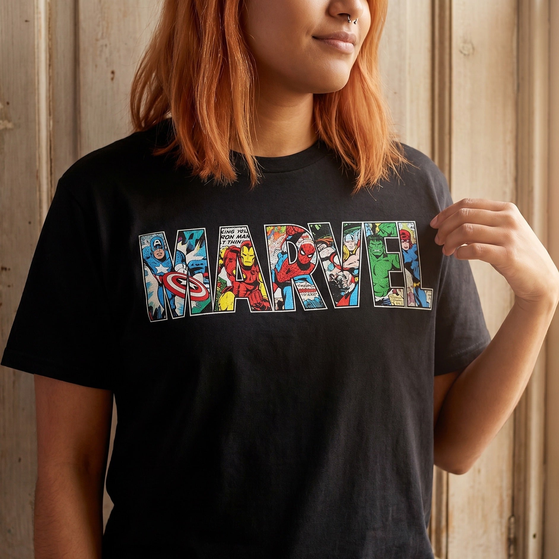Product image Marvel - Comic Strip Logo T-Shirt black