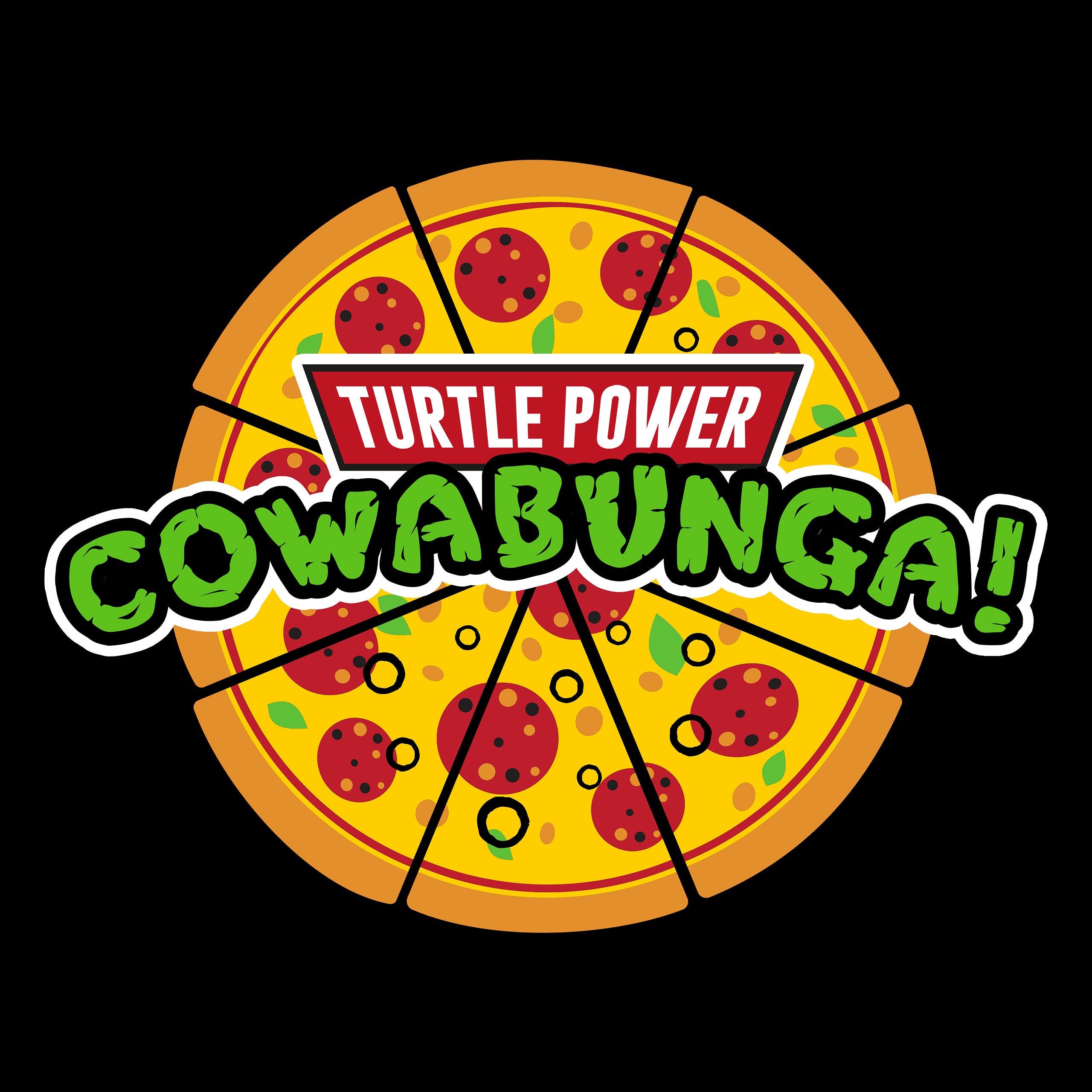 Product image Cowabunga Pizza T-Shirt for Ninja Turtles Fans black