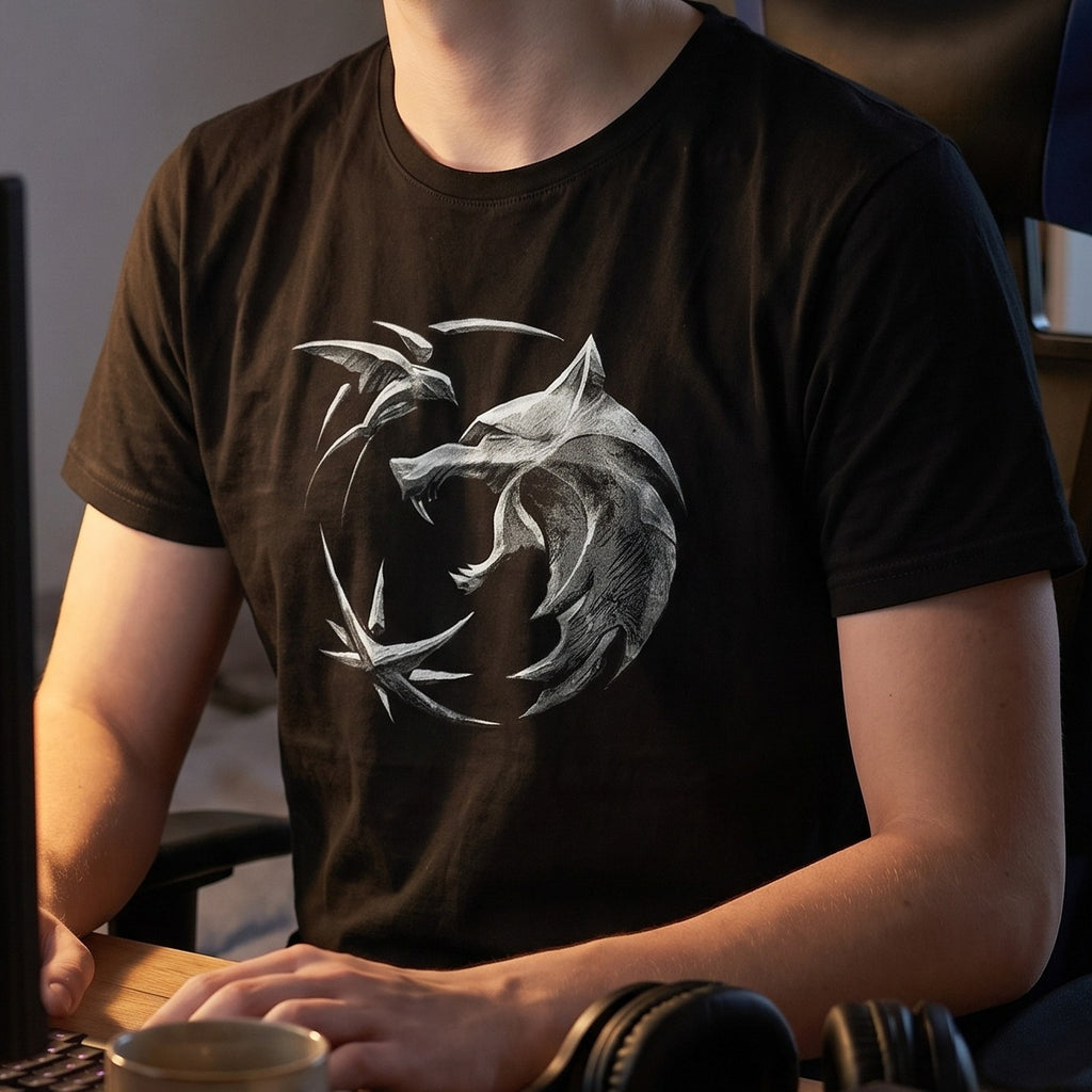 Product image Witcher - Wolf Emblem T-Shirt Black