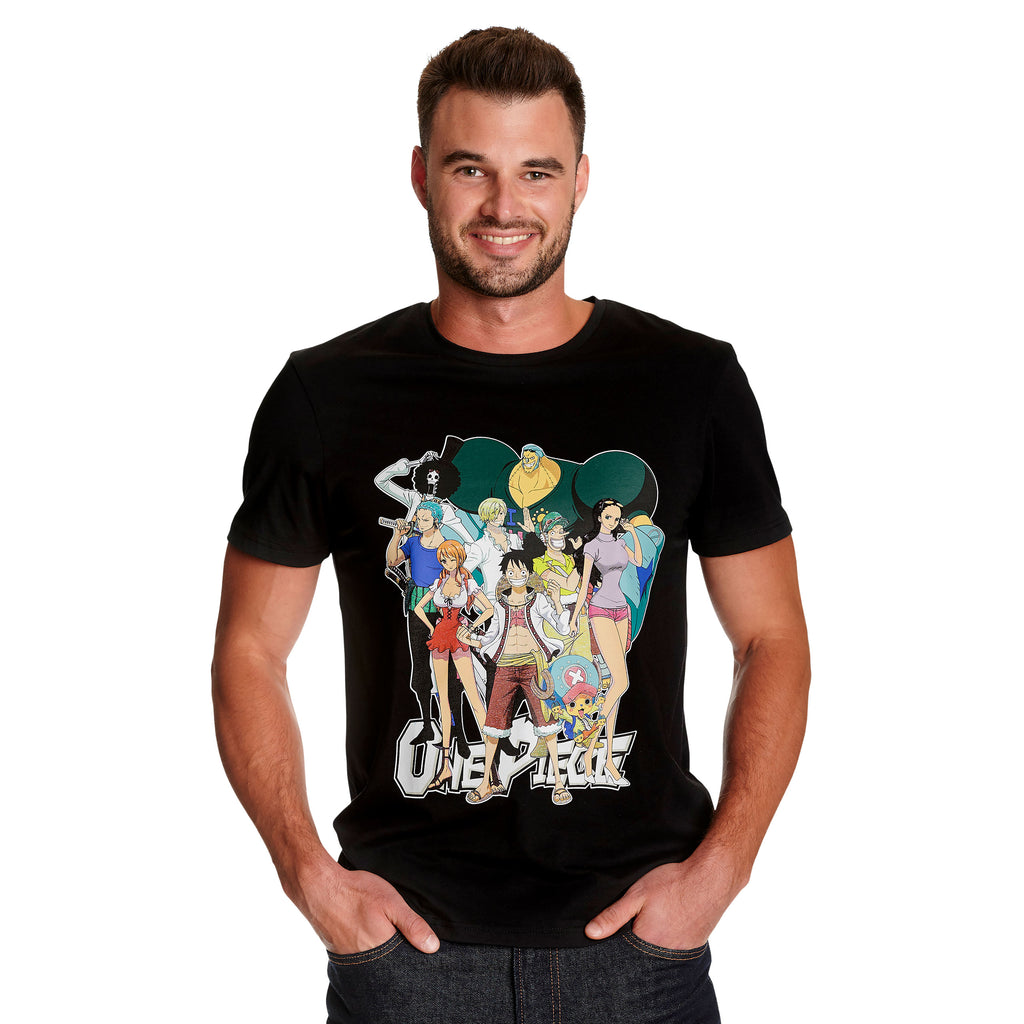 Product image One Piece - Ruffy with Straw Hat Crew T-Shirt black