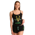Product image Loki - Logo Pyjama Ladies short with lace black