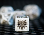 Product image Witcher - Geralt White Wolf RPG Dice Set 7pcs with Collector's Coin