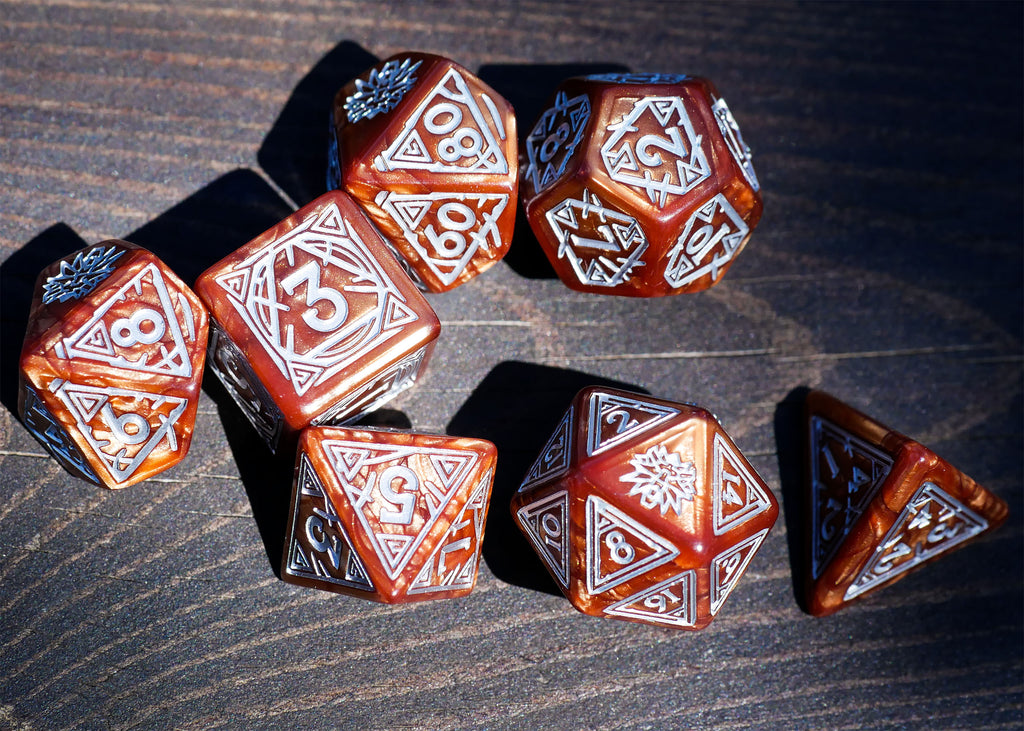 Product image Witcher - Geralt Monster Slayer RPG Dice Set 7pc with Collector's Coin