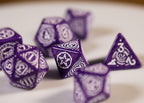 Product image Witcher - Yennefer Lilac & Gooseberries RPG Dice Set 7pcs with Collector's Coin
