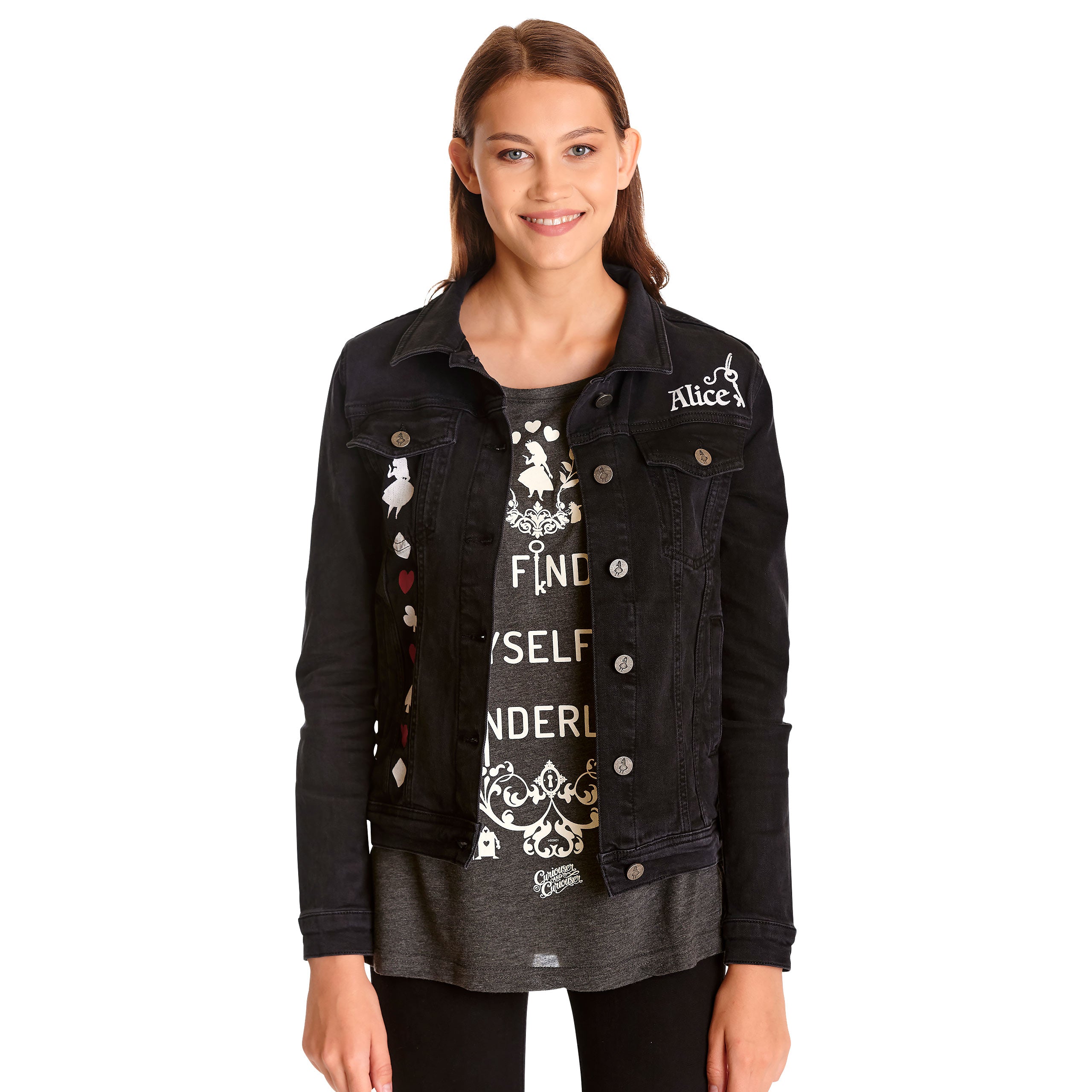 Product image Alice in Wonderland - Women's Black Denim Jacket
