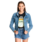 Product image Grogu Women's Denim Jacket Blue - Star Wars The Mandalorian