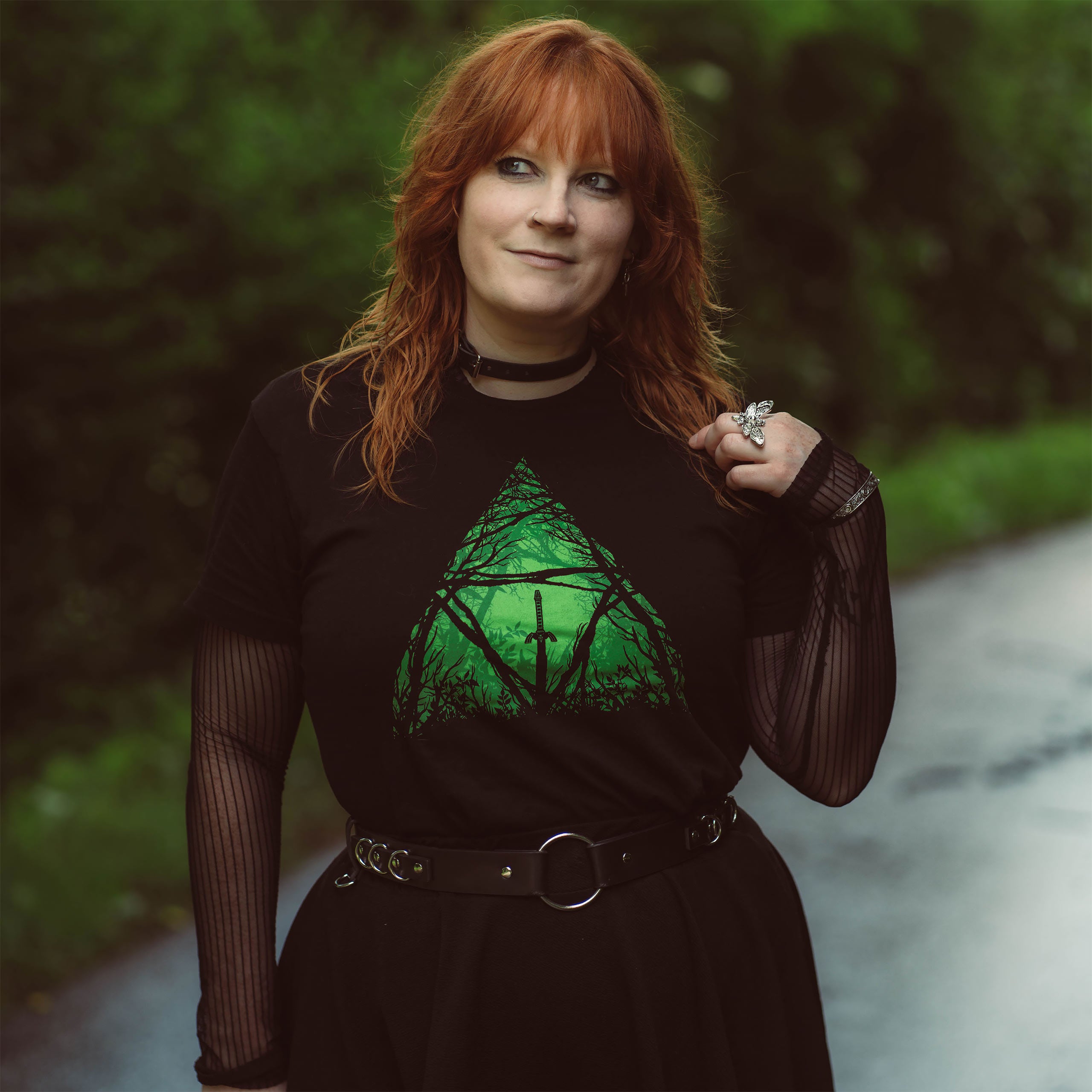 Product image Master Sword in the Forest T-shirt for Zelda Fans Black