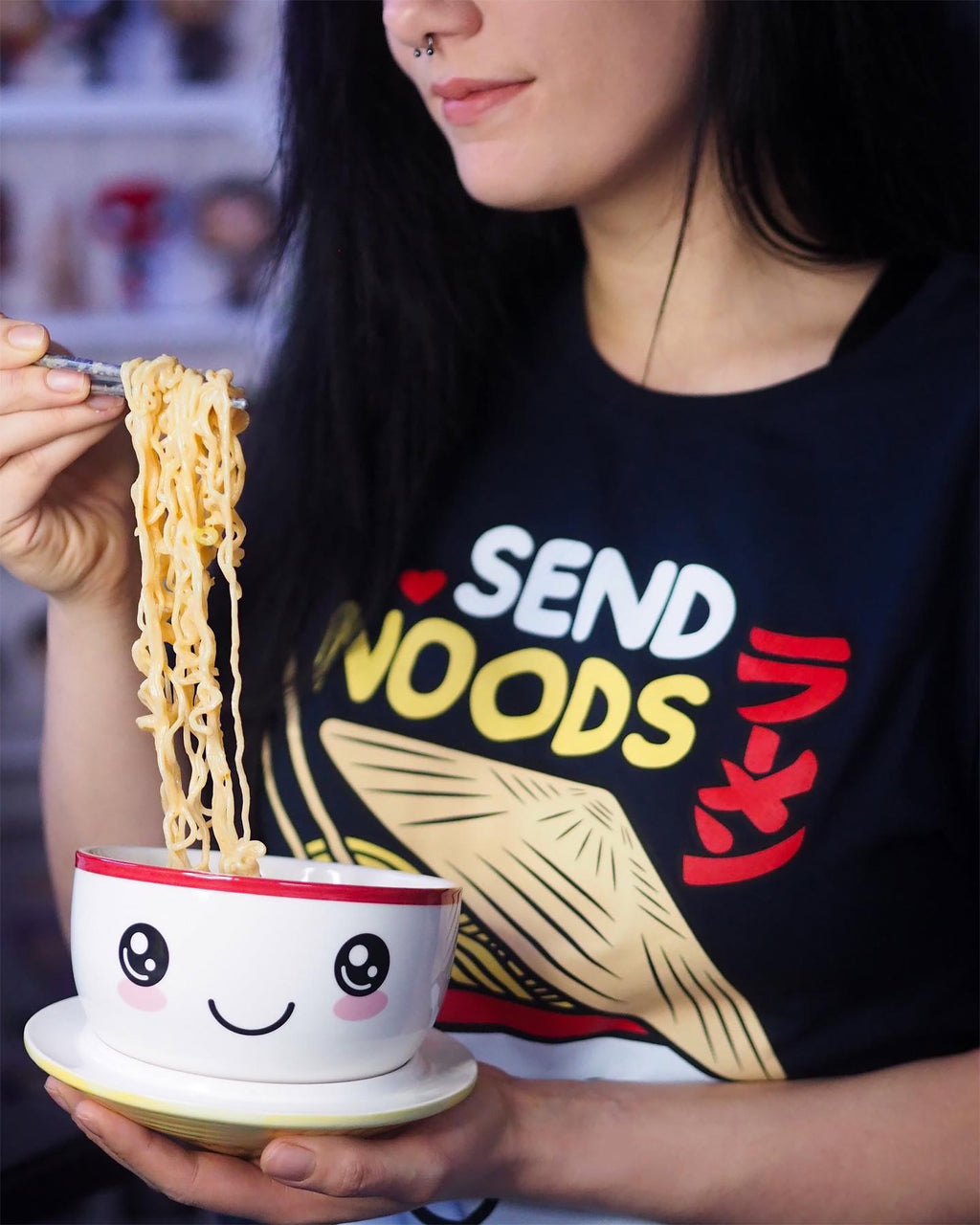 Product image Send Noods Ramen T-Shirt for Anime Fans Blue