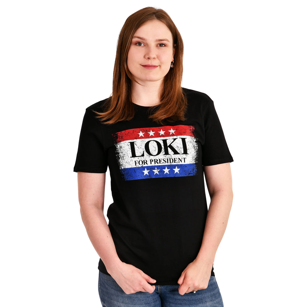 Product image For President T-Shirt black for Loki Fans