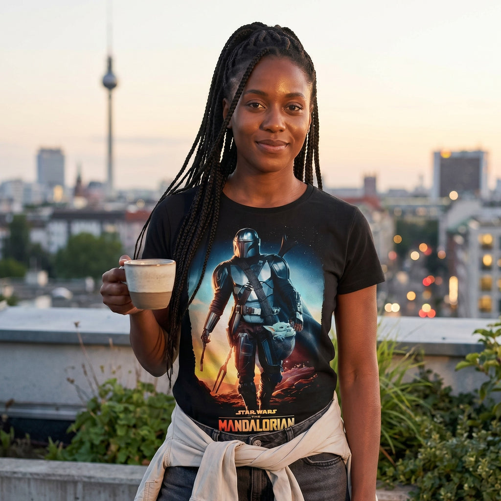 Product image Through The Galaxy T-Shirt black - Star Wars Mandalorian