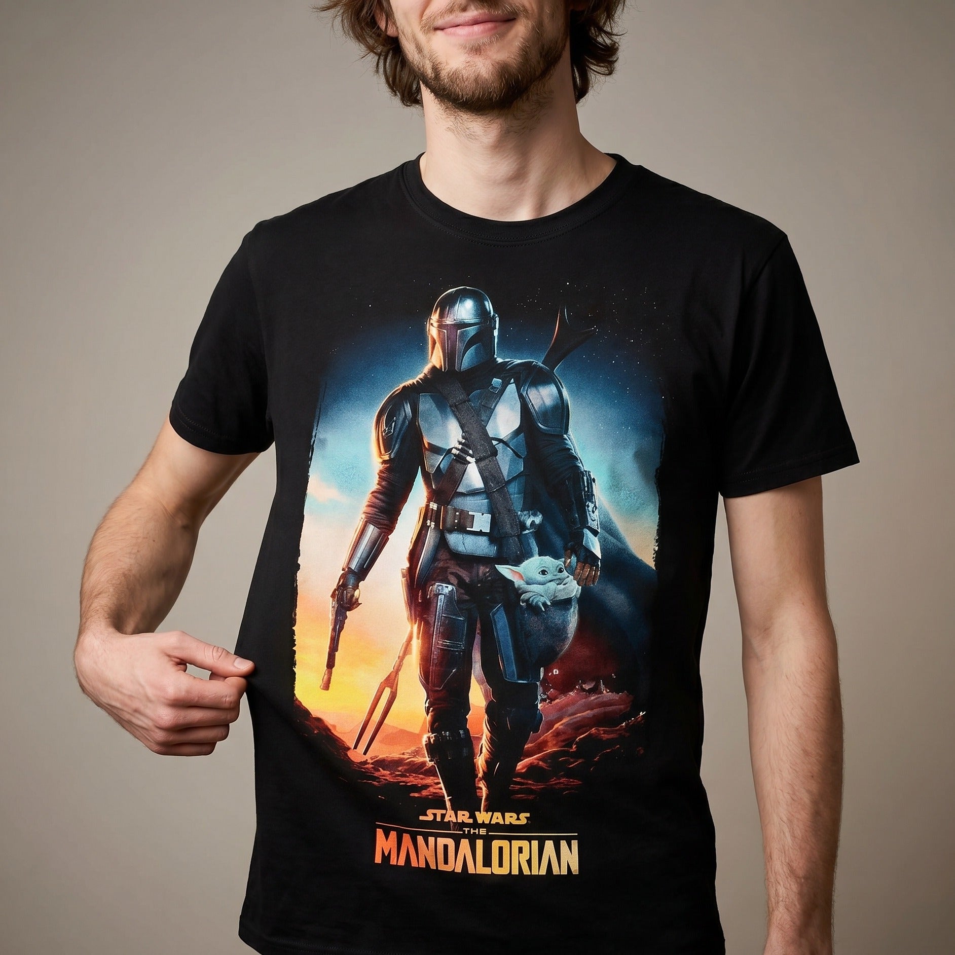 Product image Through The Galaxy T-Shirt black - Star Wars Mandalorian