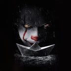 Product image Stephen King's IT - Pennywise Paper Boat T-Shirt Black