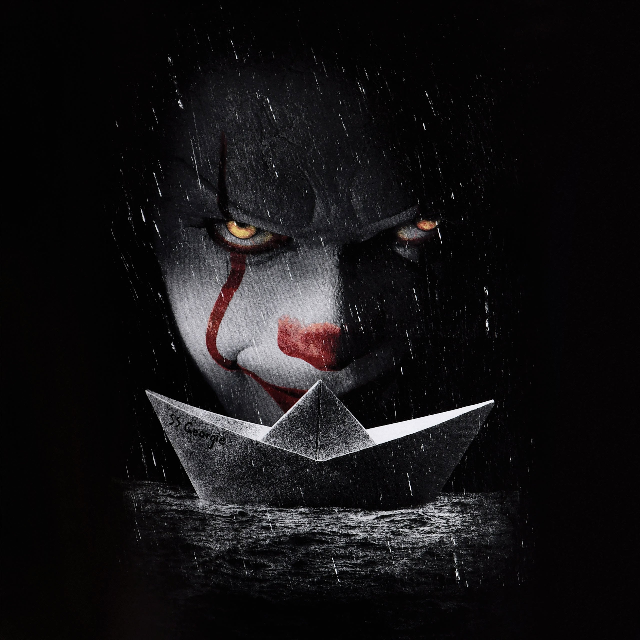 Product image Stephen King's IT - Pennywise Paper Boat T-Shirt Black