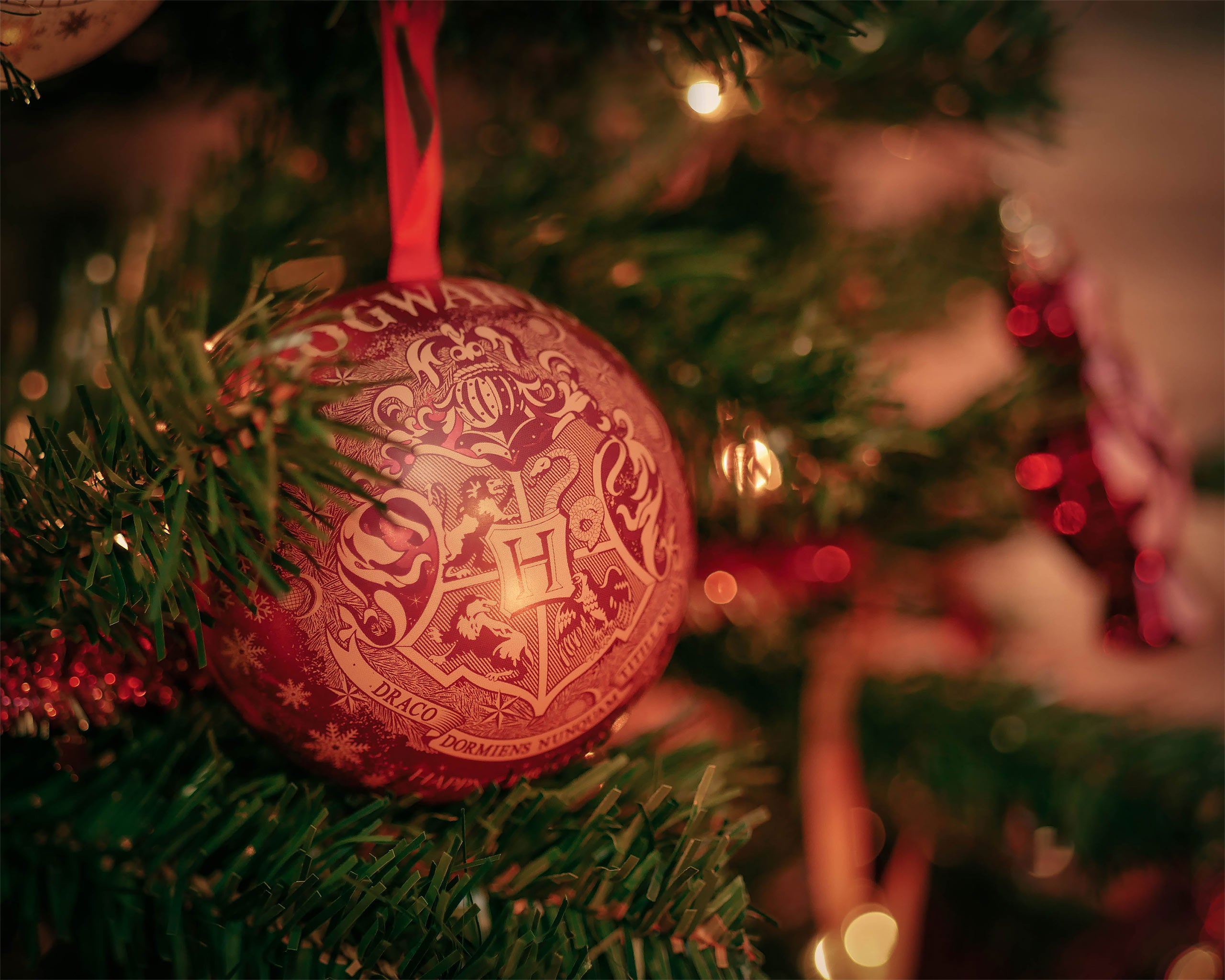 Product image Harry Potter - Hogwarts Crest Christmas Bauble with Snitch Necklace