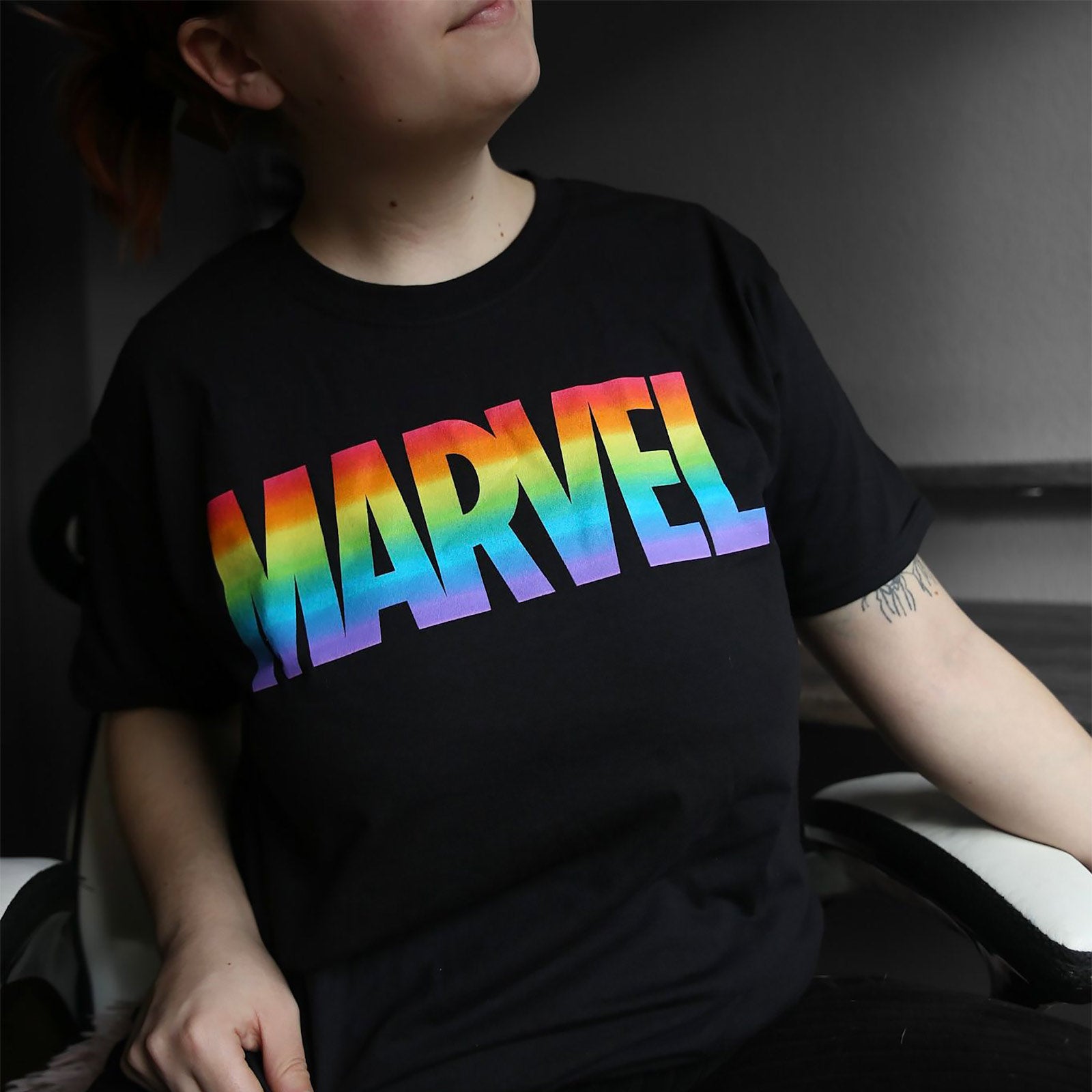 Product image Marvel - Rainbow Pride Logo T-Shirt Black