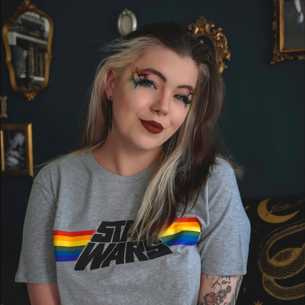 Product image Star Wars - Classic Rainbow Logo Pride T-Shirt grey