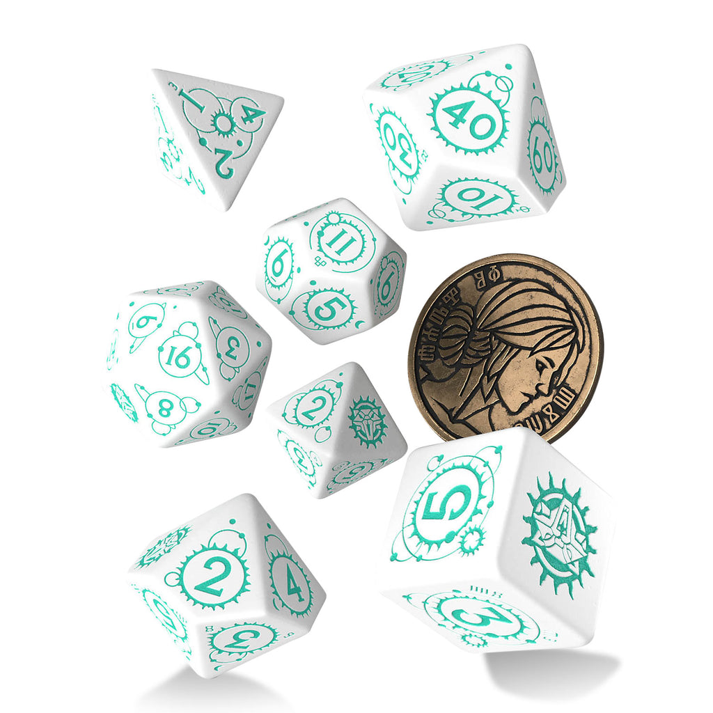 Product image Witcher - Ciri RPG Dice Set 7pcs with Collector's Coin