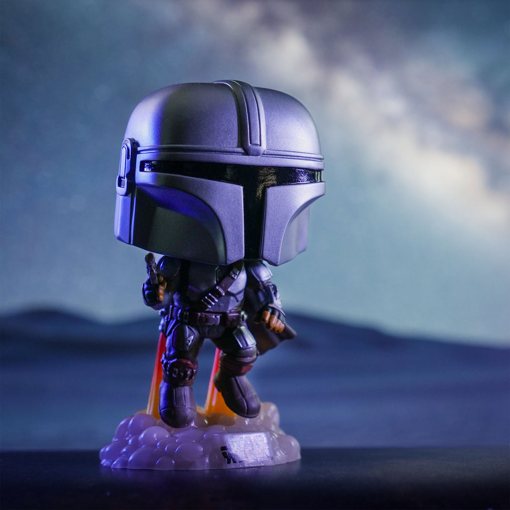 Product image Mando Glow in the Dark Funko Pop Bobblehead Figure - Star Wars The Mandalorian
