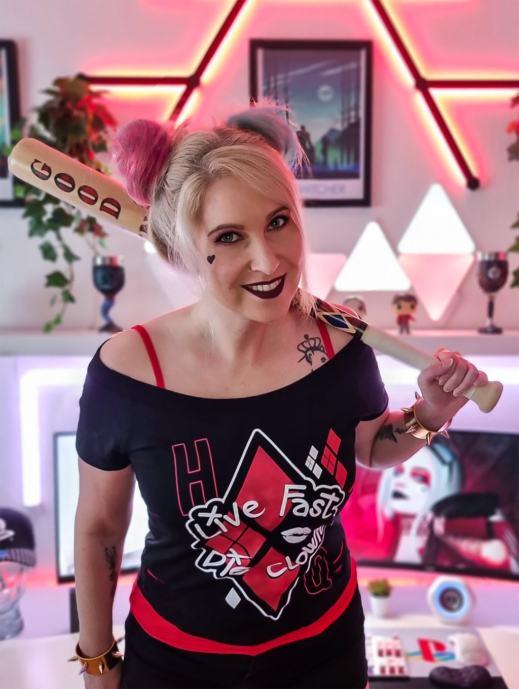 Product image Harley Quinn - Live Fast Die Clown 2in1 Women's T-Shirt