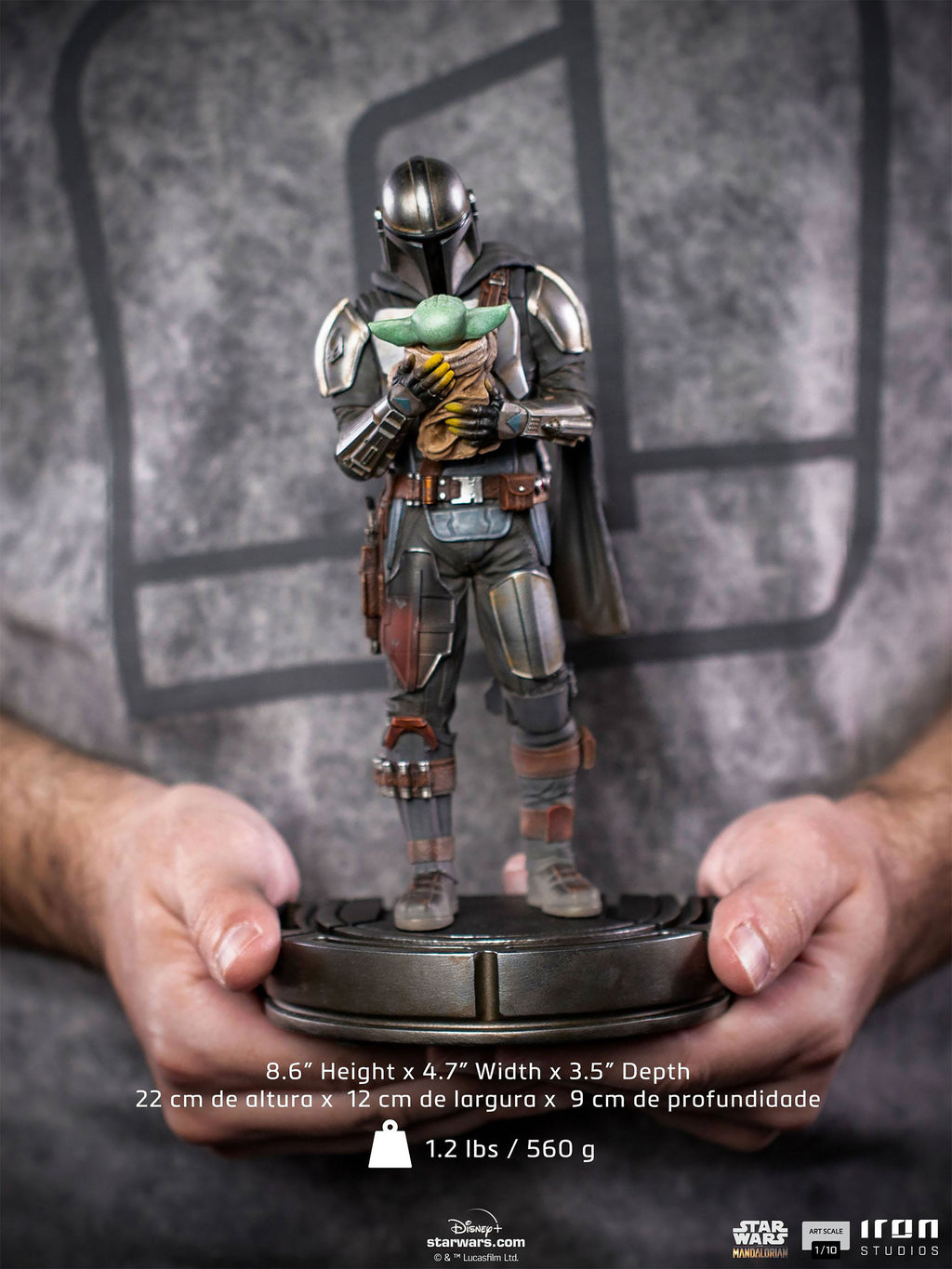 Product image Mando with Grogu BDS Art Scale Deluxe Statue - Star Wars The Mandalorian