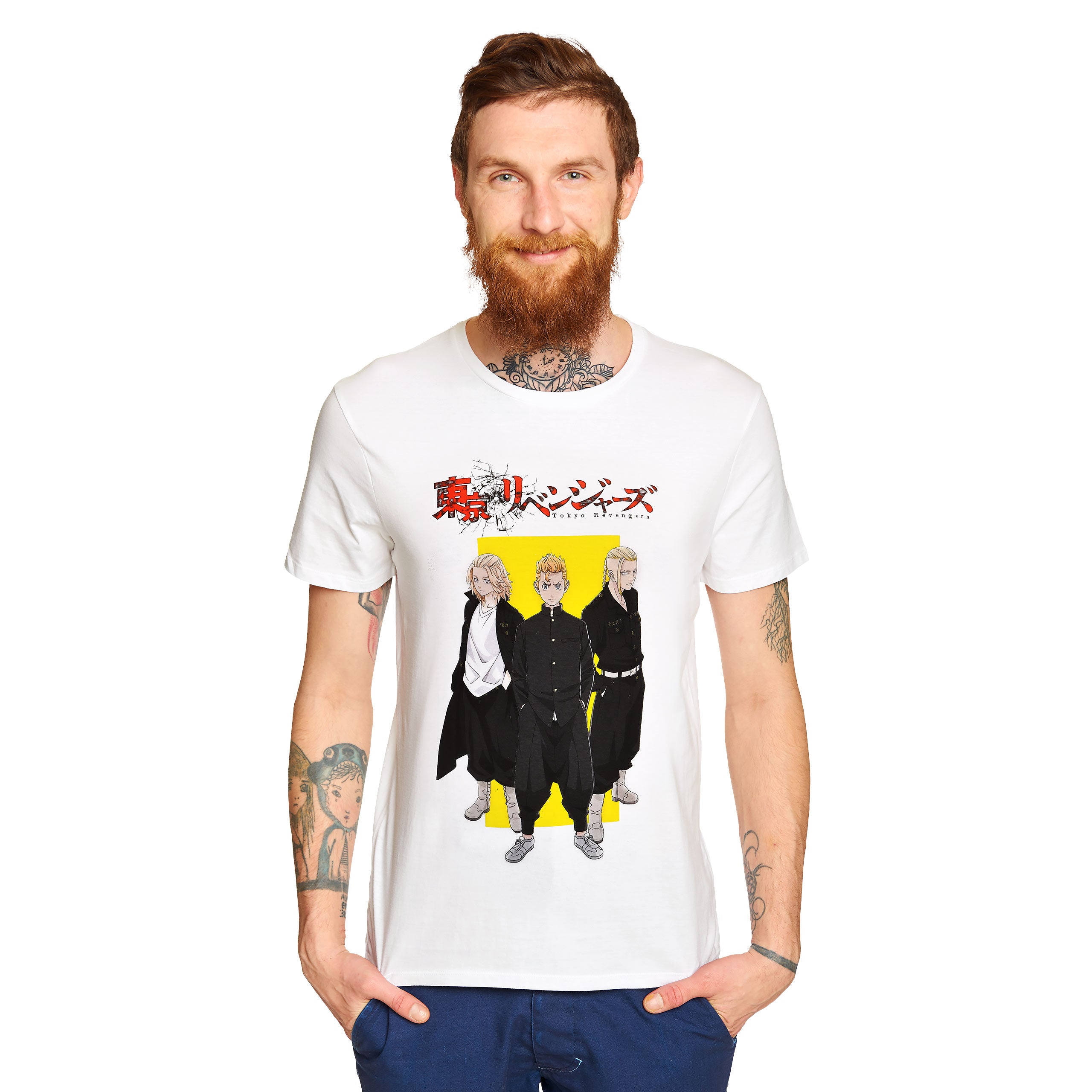 Product image Tokyo Revengers - Yellow Square Logo T-Shirt white