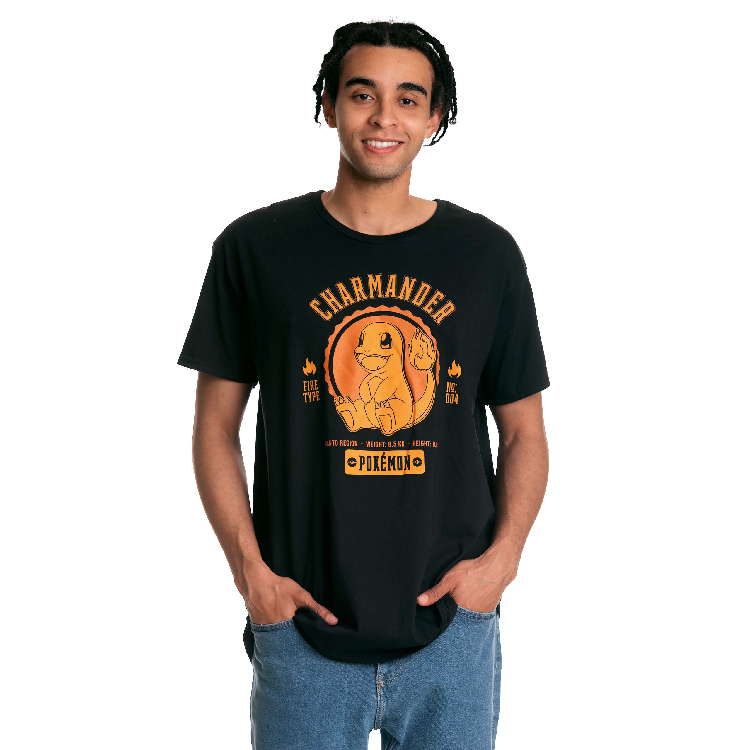 Product image Pokemon - Charmander College T-Shirt Black