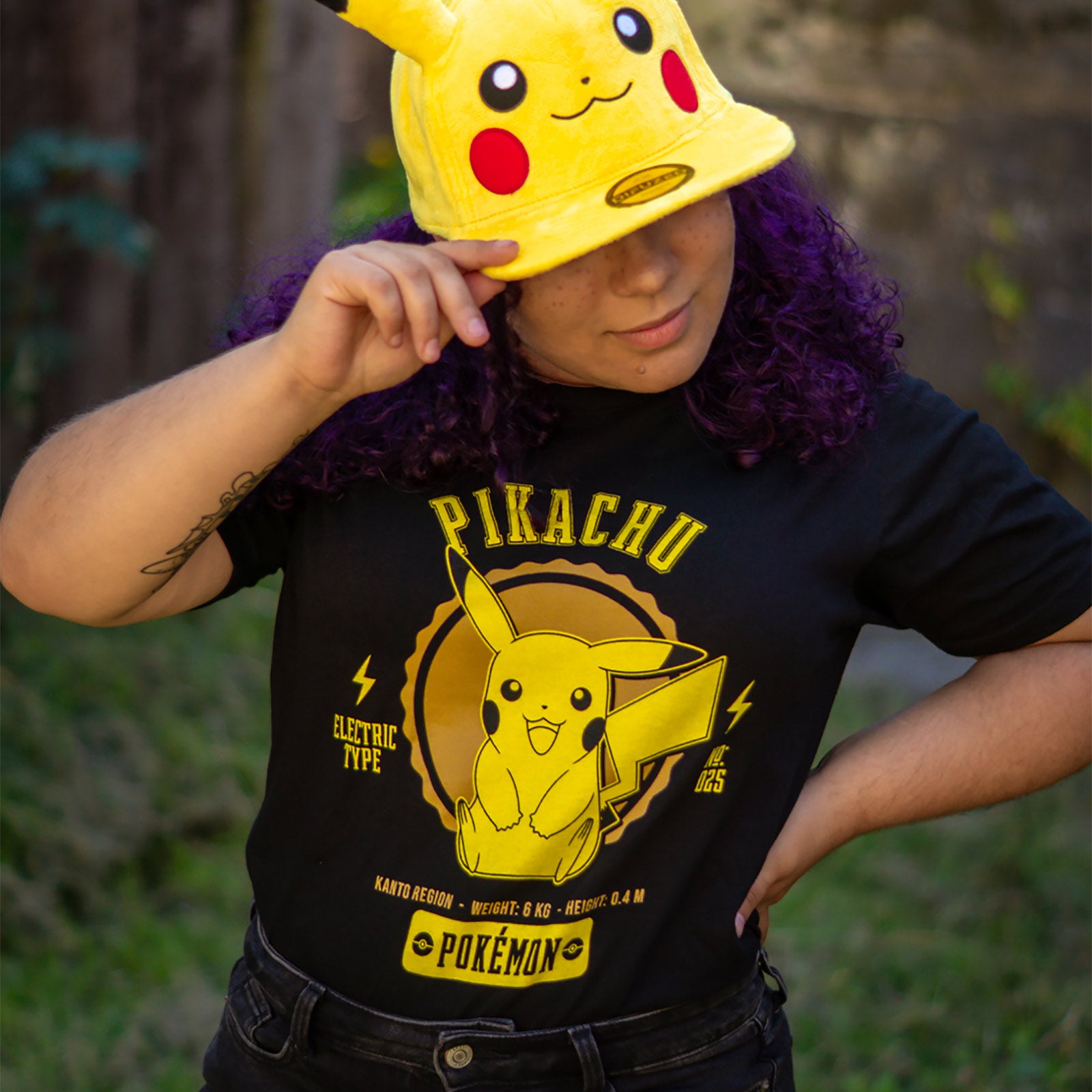 Product image Pokemon - Pikachu College T-Shirt Black