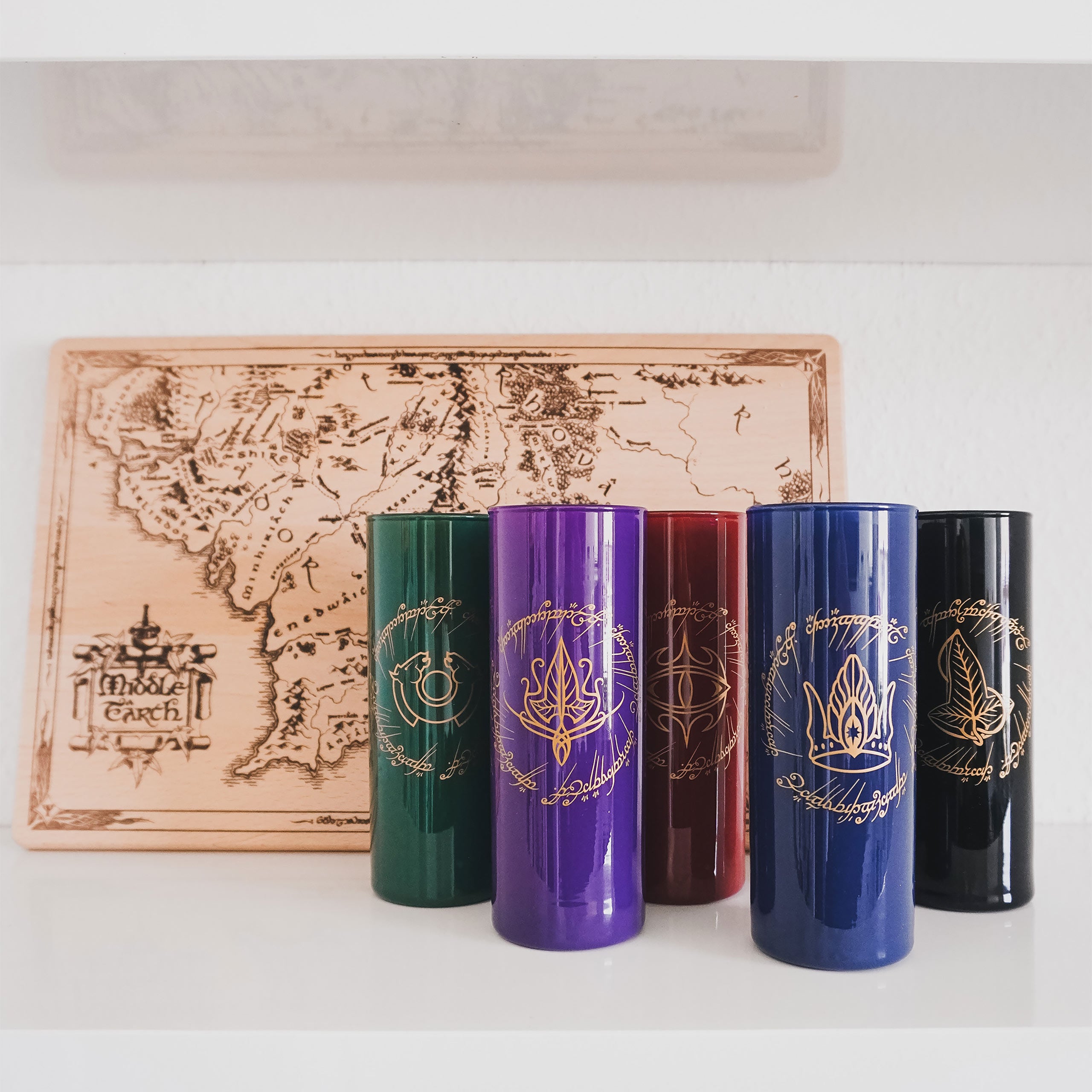 Product image Middle Earth Symbol Glass Set 5-piece - The Lord of the Rings