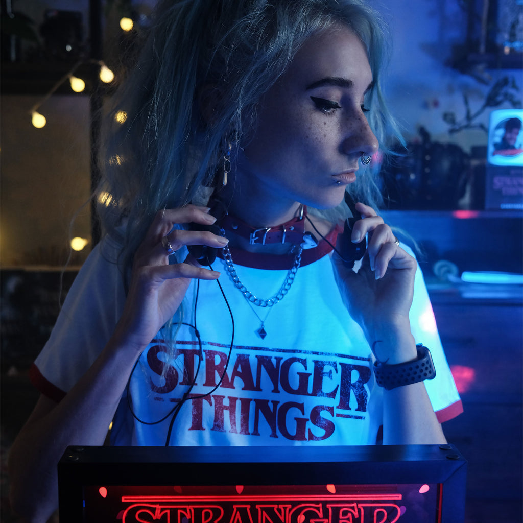 Product image Stranger Things - Distressed Logo Crop Top white