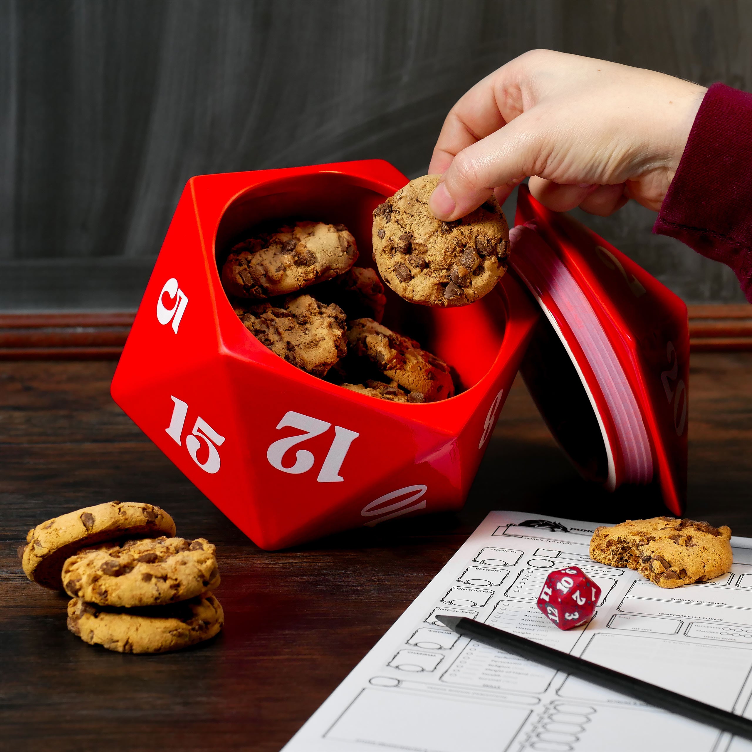 Product image D20 Dice Cookie Jar for Pen & Paper Fans