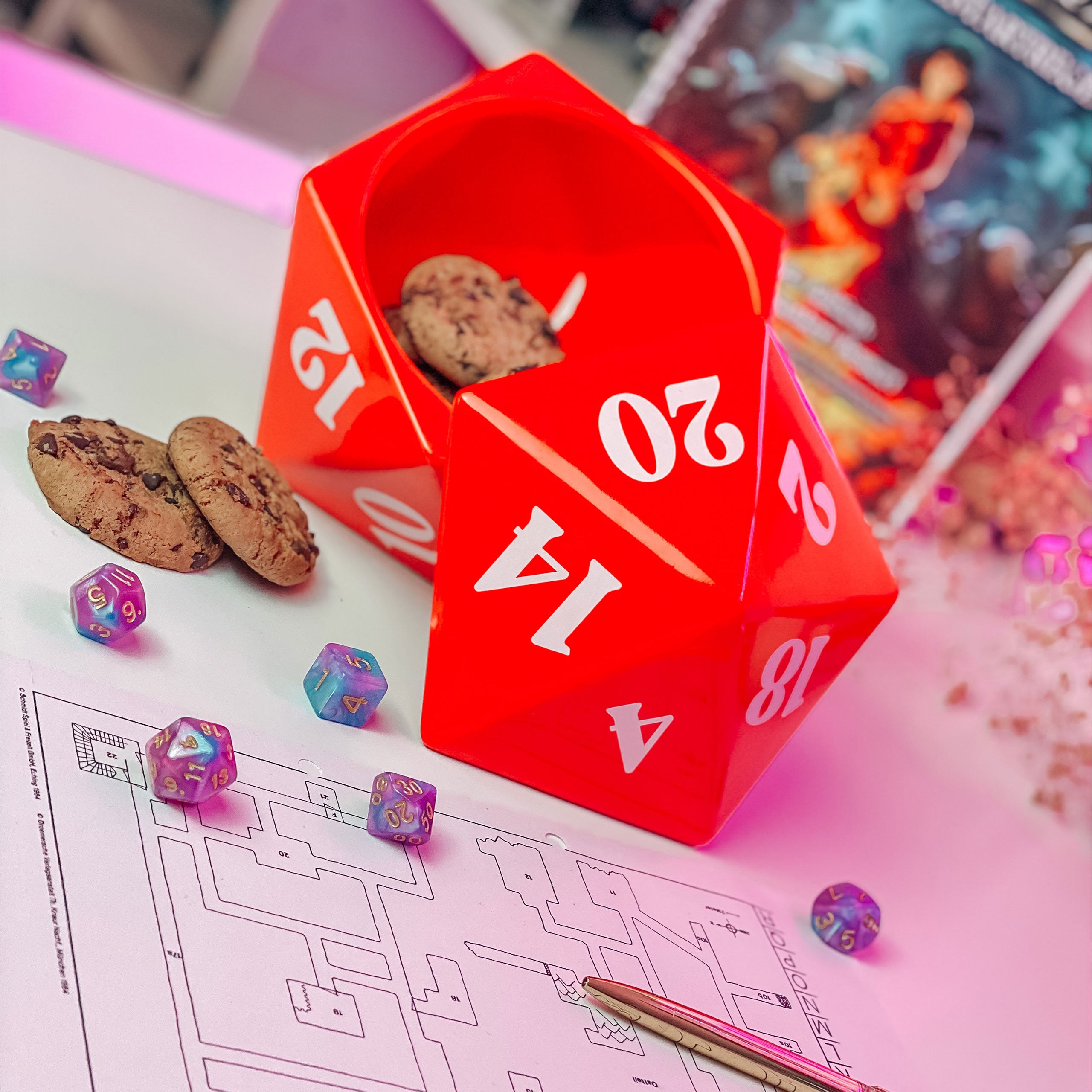 Product image D20 Dice Cookie Jar for Pen & Paper Fans