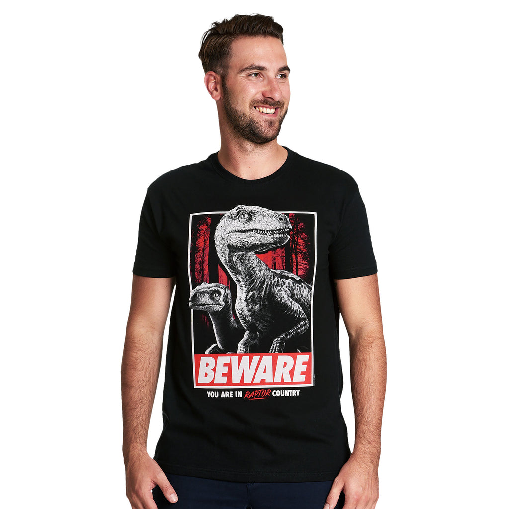Product image Jurassic Park - Beware Raptor Country T-Shirt black