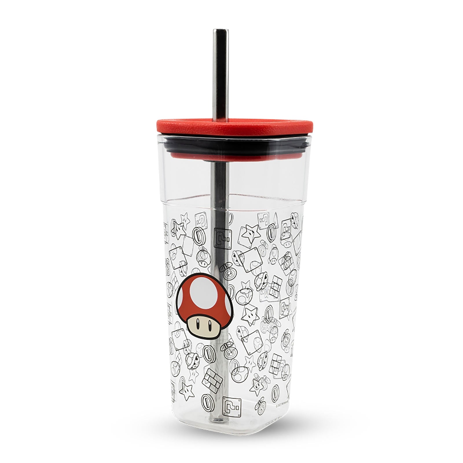Product image Super Mario - Super Mushroom Mug with Straw