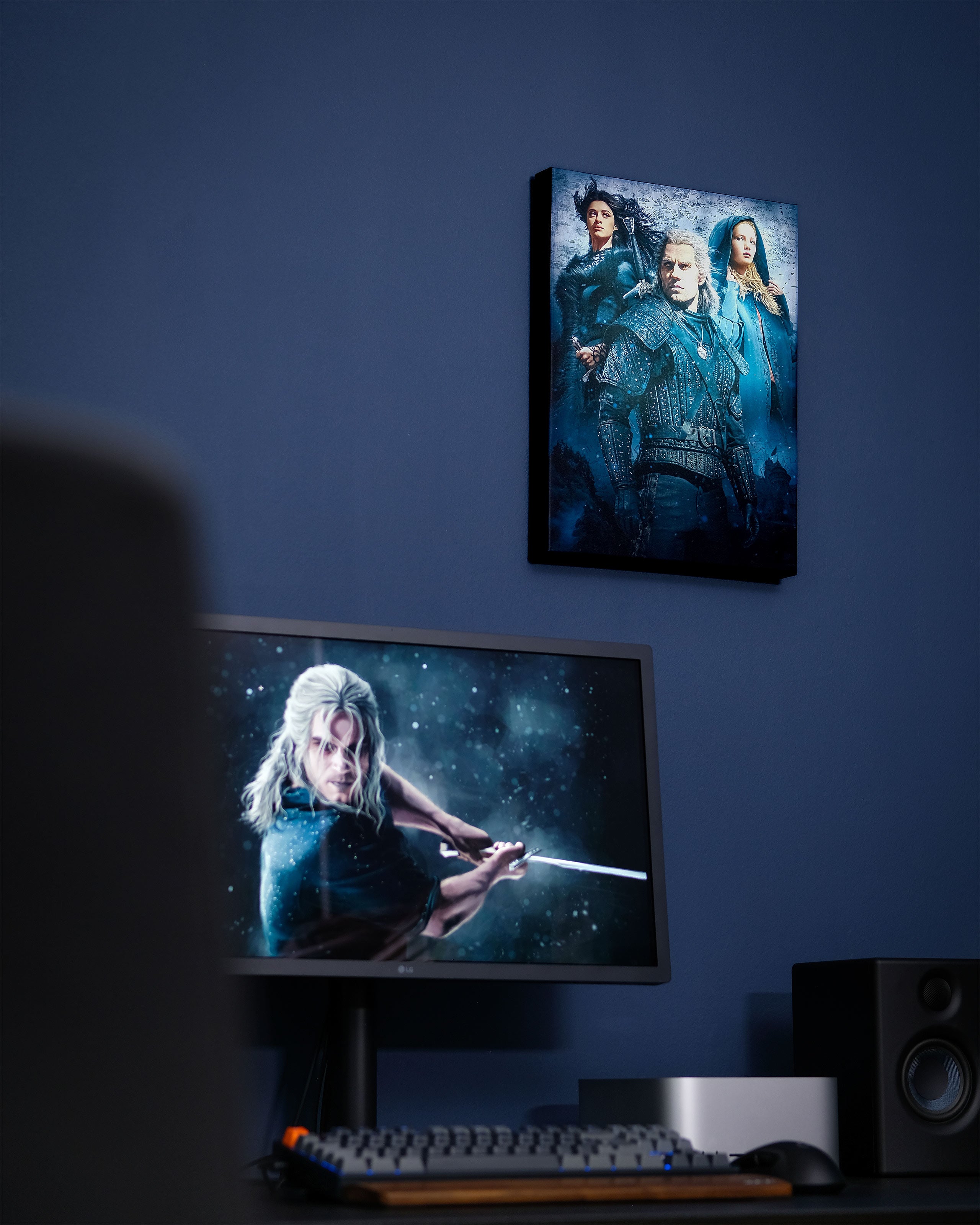 Product image Witcher - Ciri, Yennefer & Geralt Wall Picture with Light