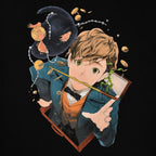 Product image Newt with Niffler Anime T-shirt black - Fantastic Beasts