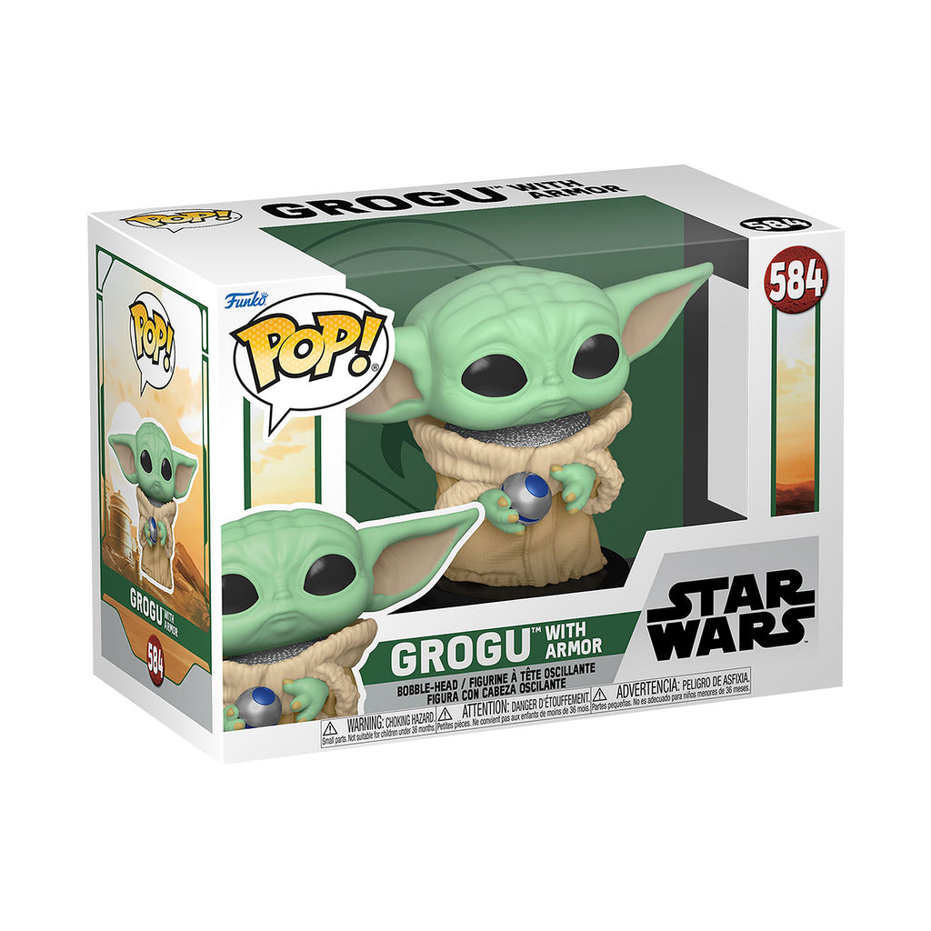 Product image Star Wars - Grogu with Armor Funko Pop bobblehead figure