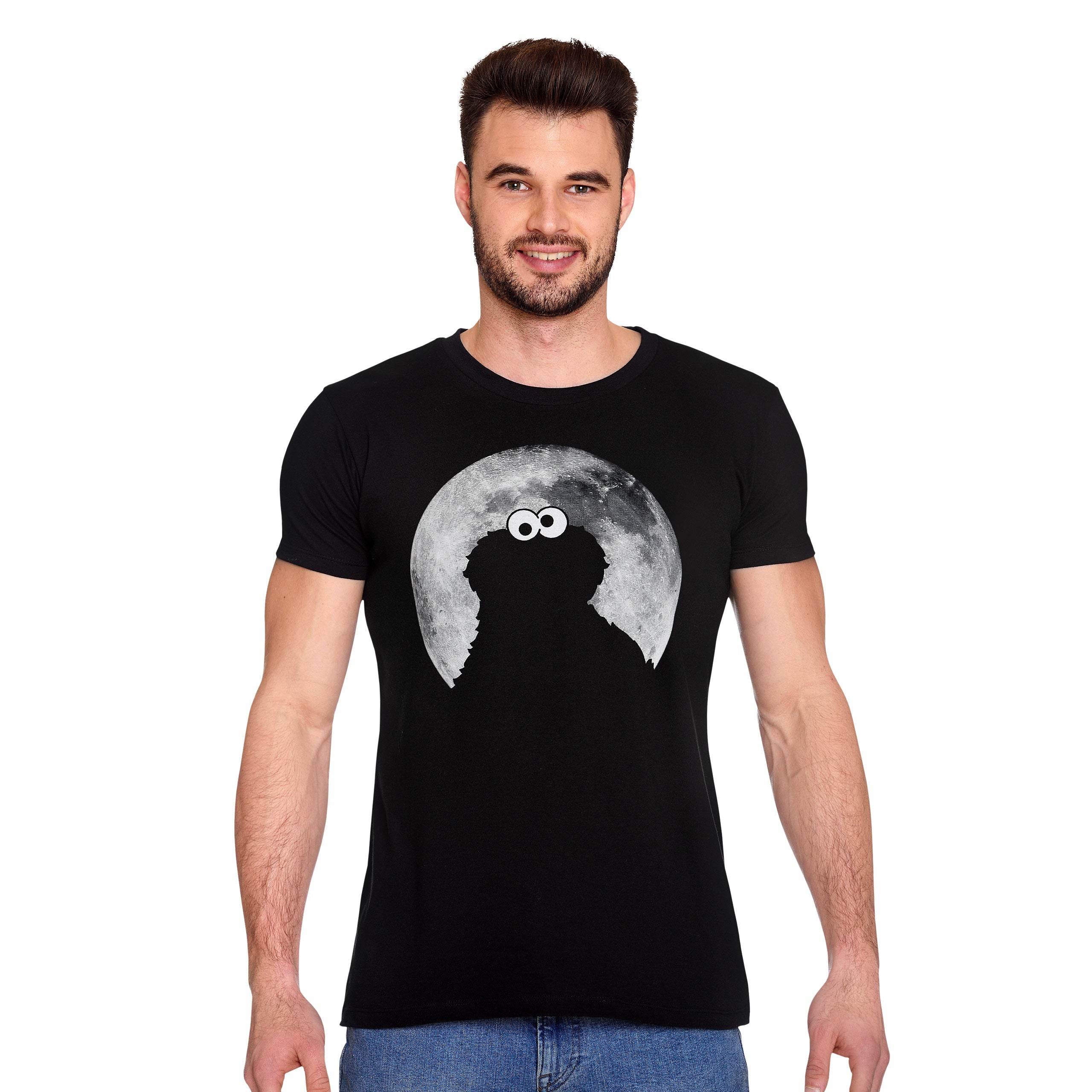 Product image Sesame Street - Cookie Monster Moonnight T-Shirt Black