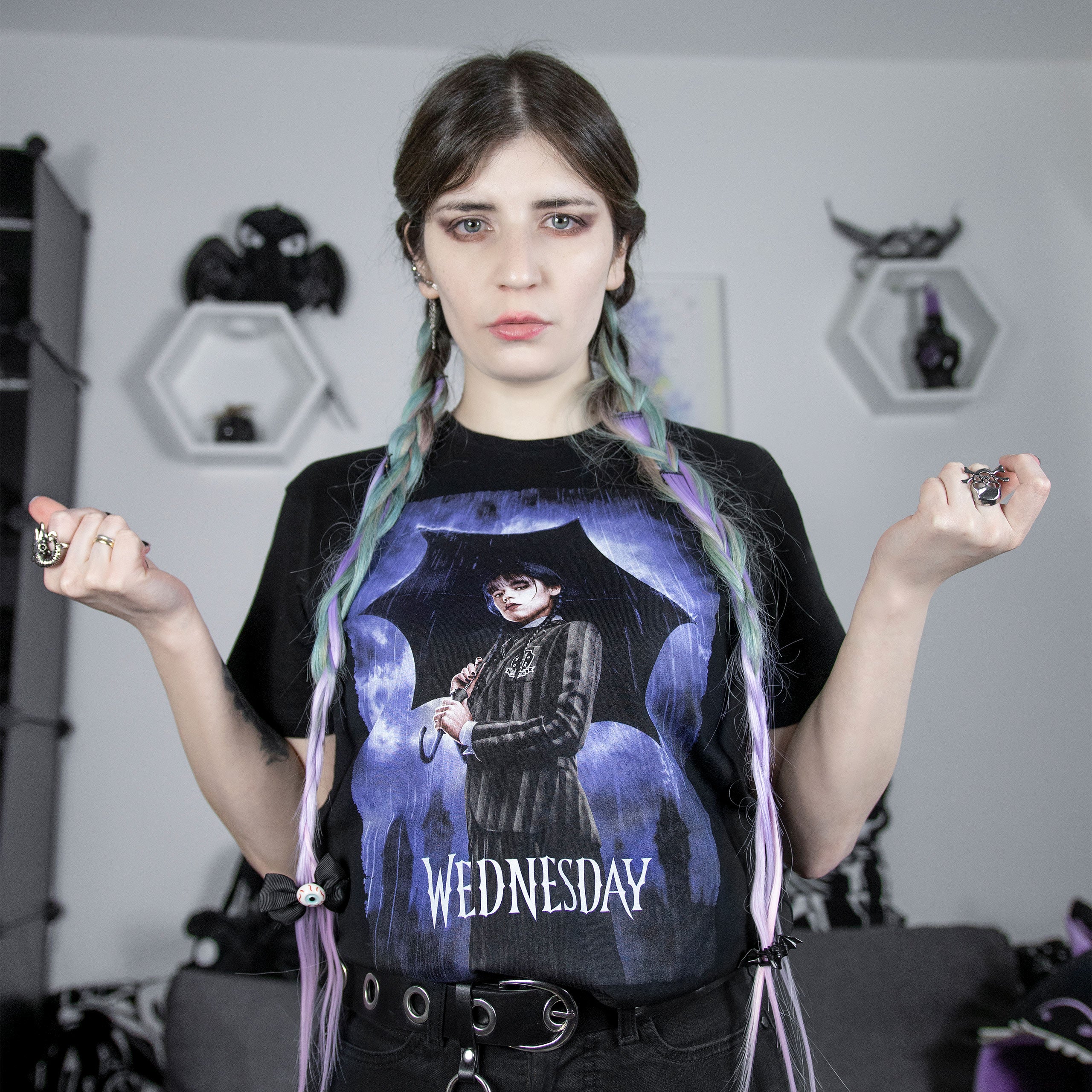 Product image Wednesday - Teaser Poster T-Shirt black