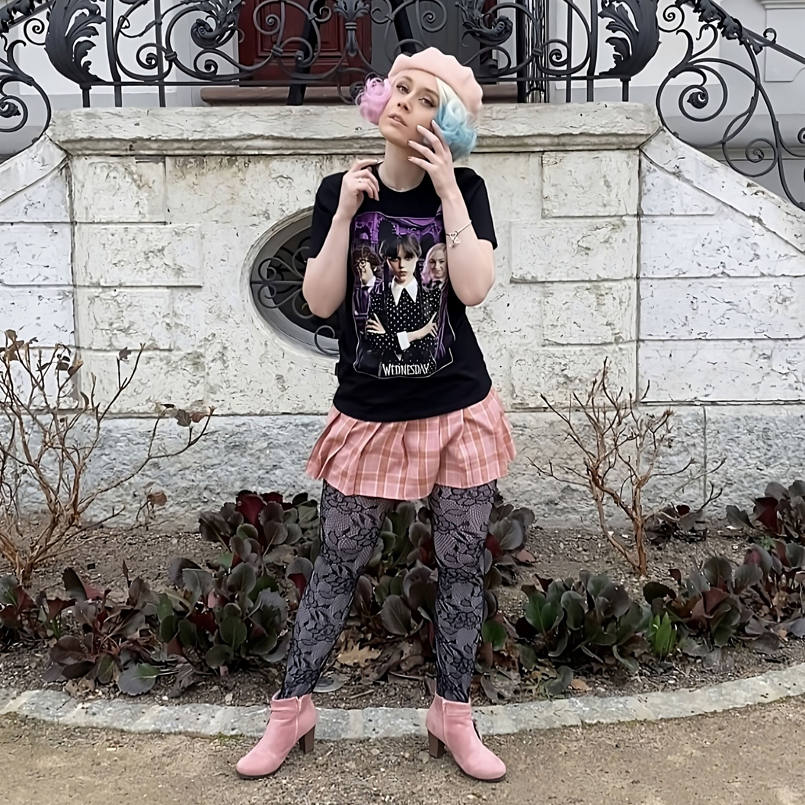 Product image Wednesday with Enid and Eugene Collage T-Shirt black