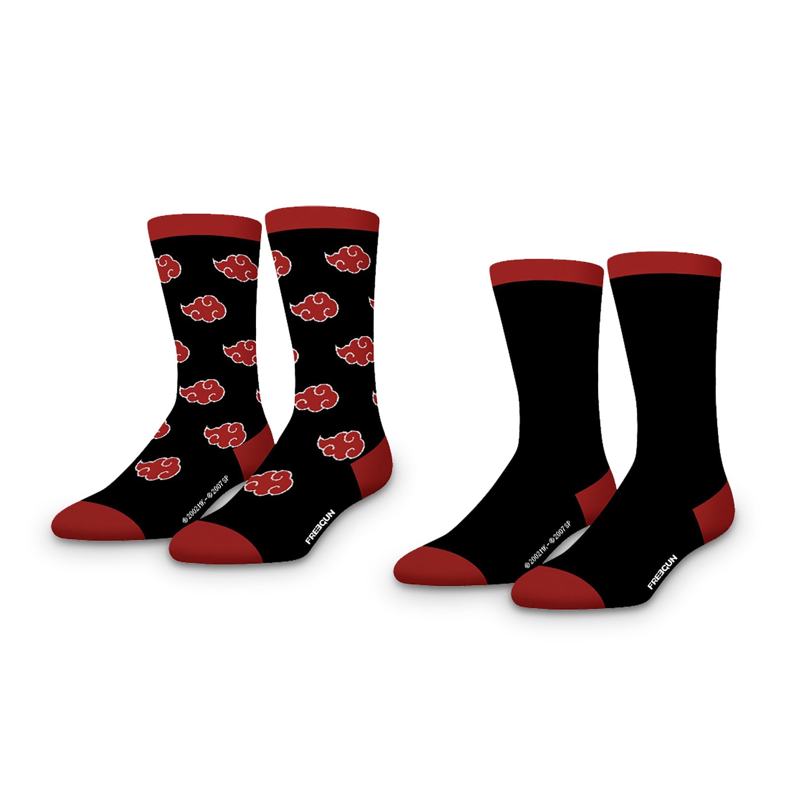 Product image Naruto Shippuden - Akatsuki Symbol Freegun Socks 2 Pair Set