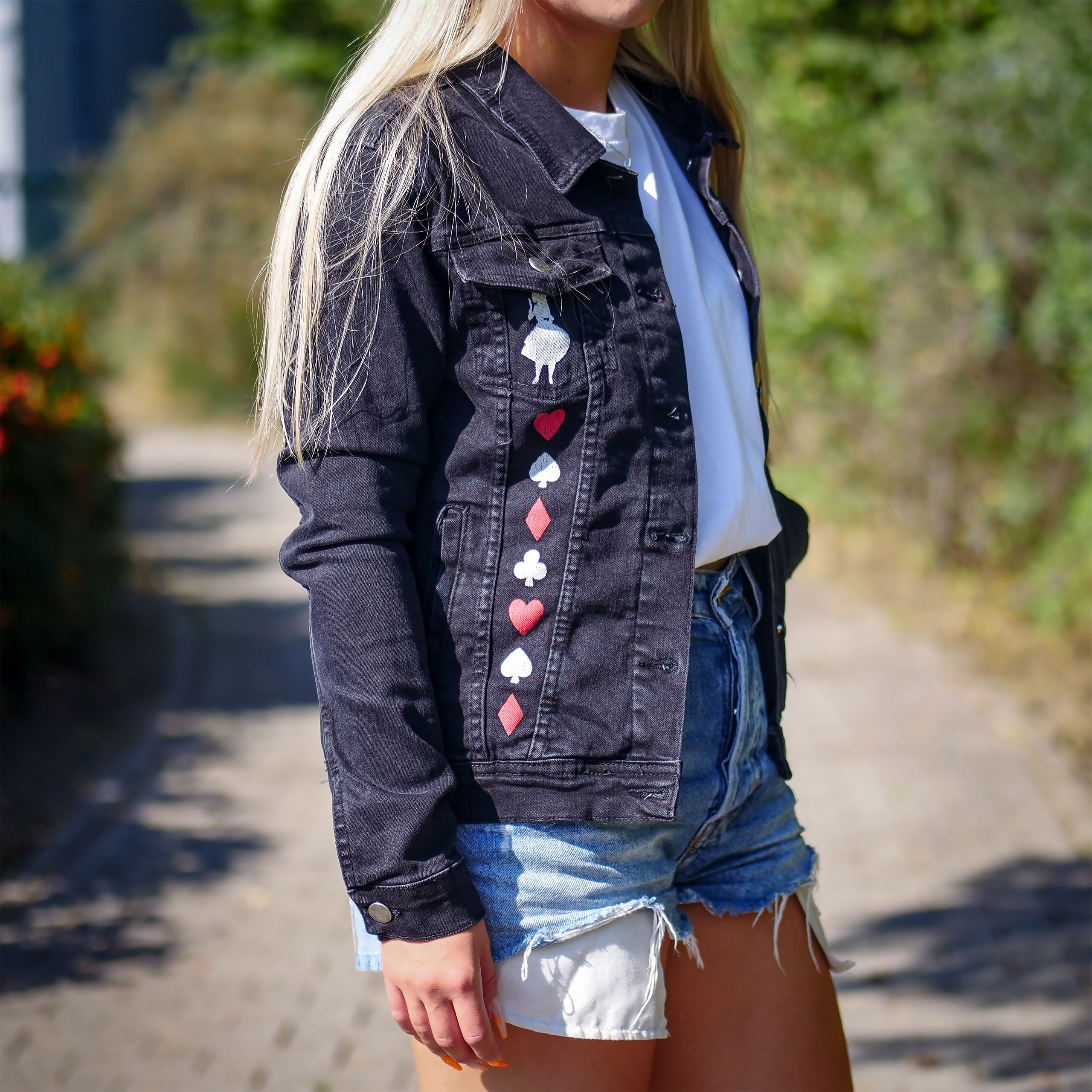 Product image Alice in Wonderland - World Of My Own Denim Jacket Ladies Black