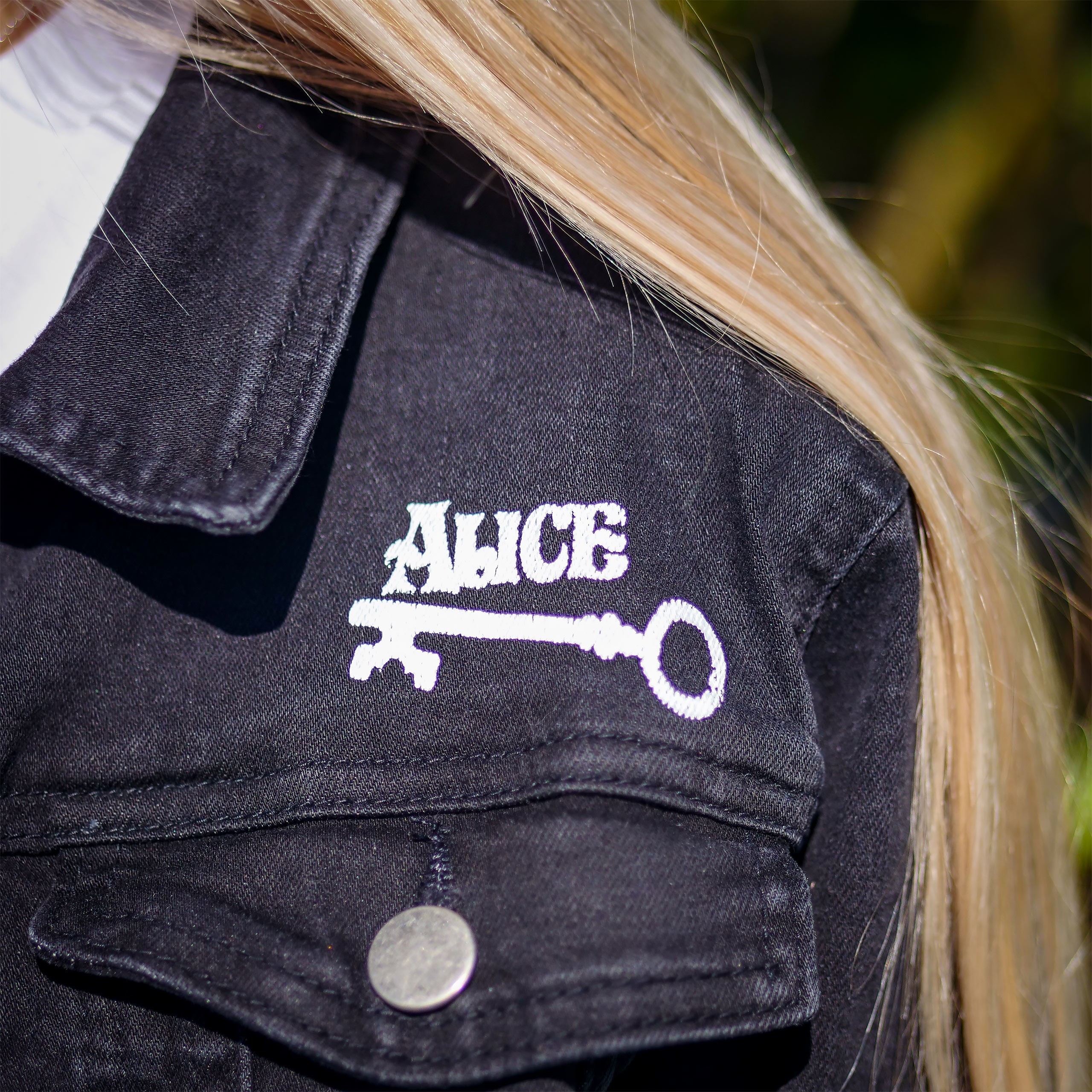 Product image Alice in Wonderland - World Of My Own Denim Jacket Ladies Black