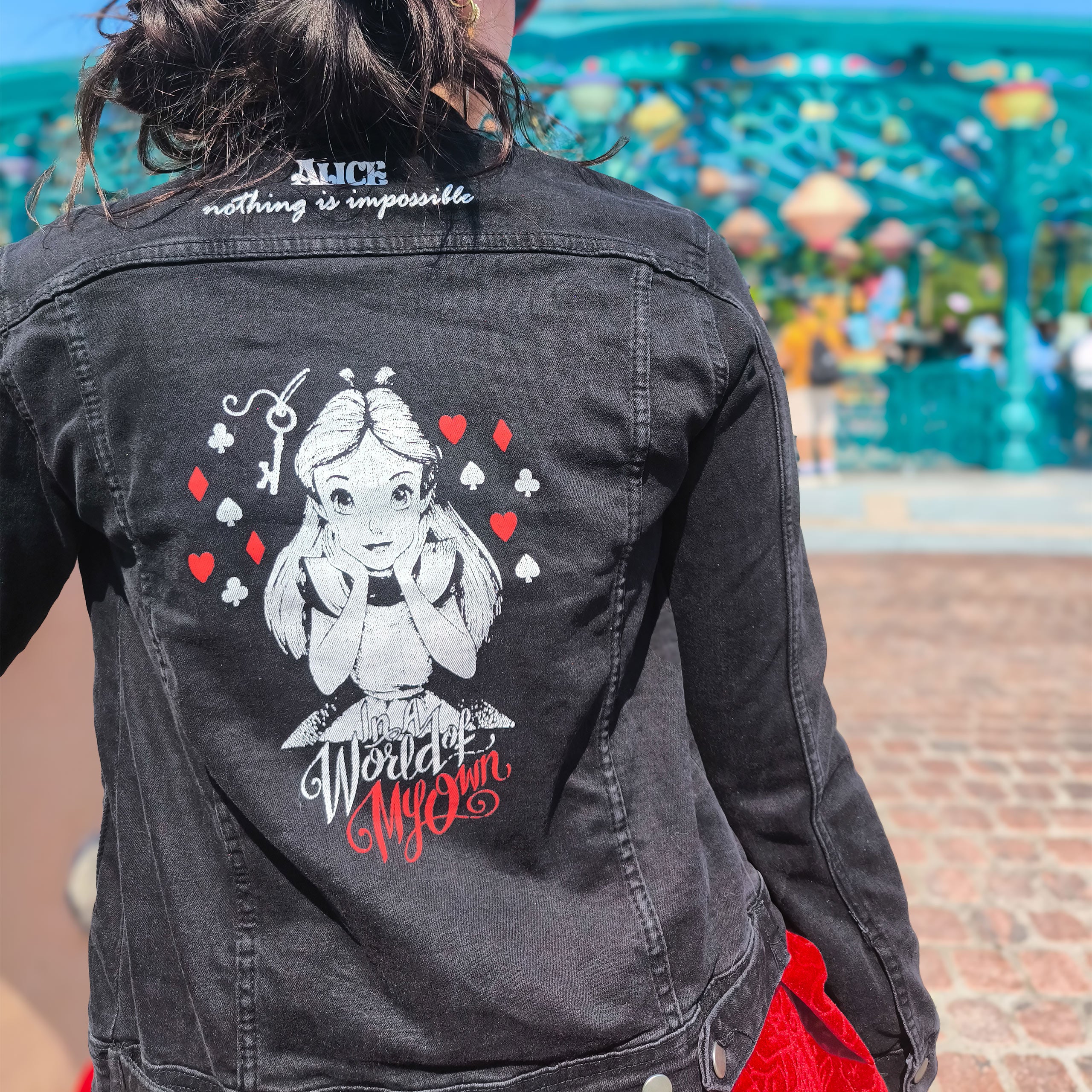 Product image Alice in Wonderland - World Of My Own Denim Jacket Ladies Black